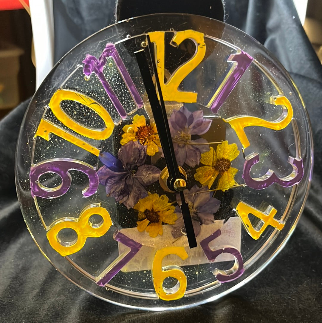 6” round resin clock