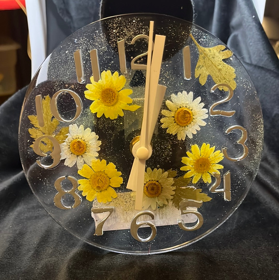 6” round resin clock