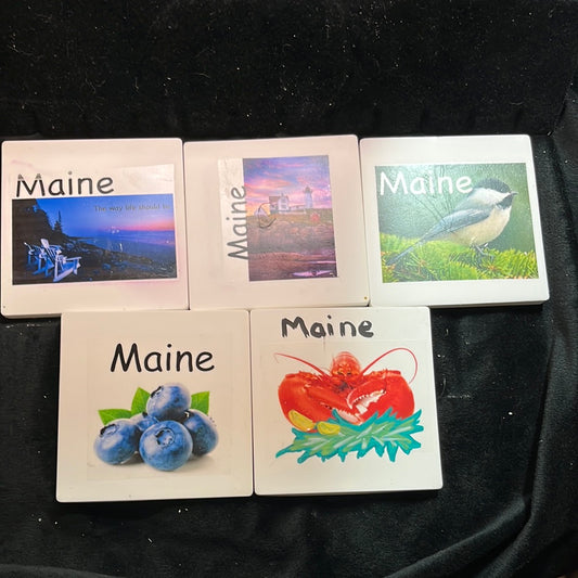 Resincrete coasters - Maine themed