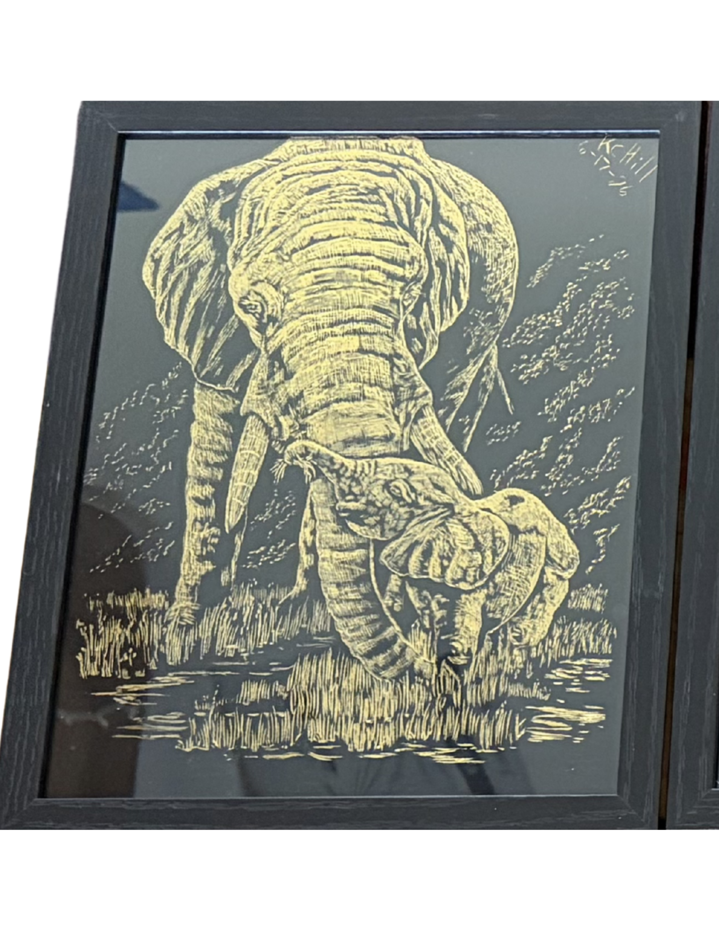 Framed ScratchArt by KC