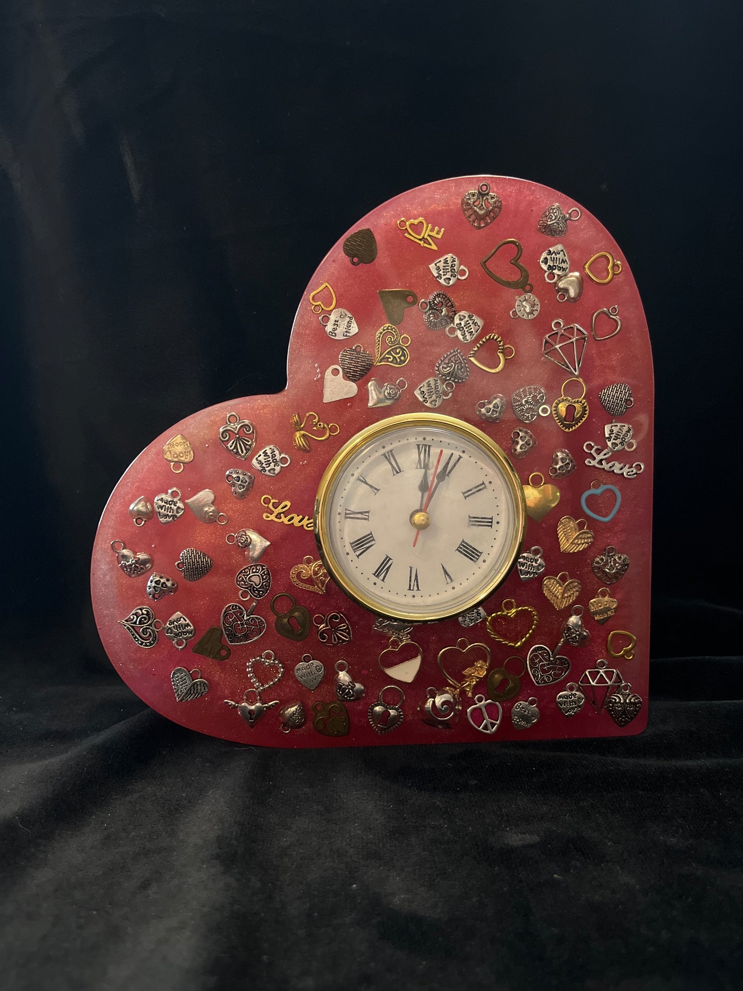 Resin Heart Clock