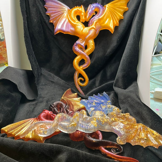 Entwined dragon wall hanging