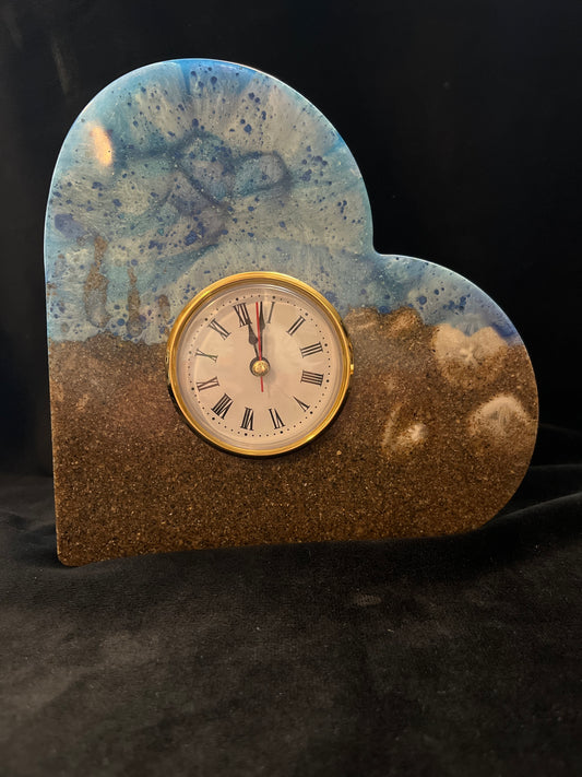 Resin Heart Clock