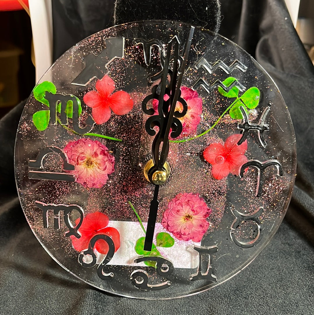 6” round resin clock