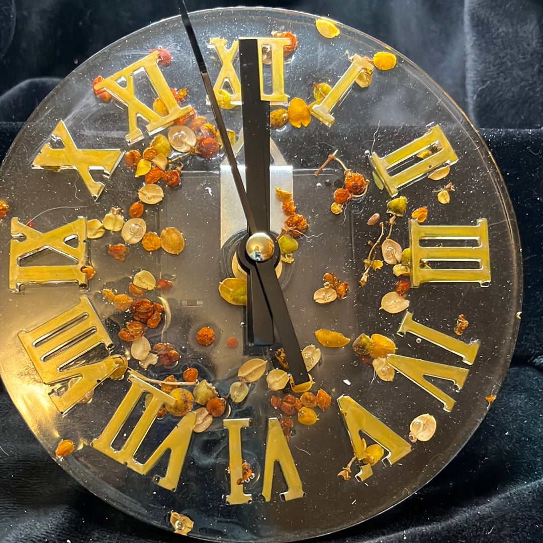 6” round resin clock