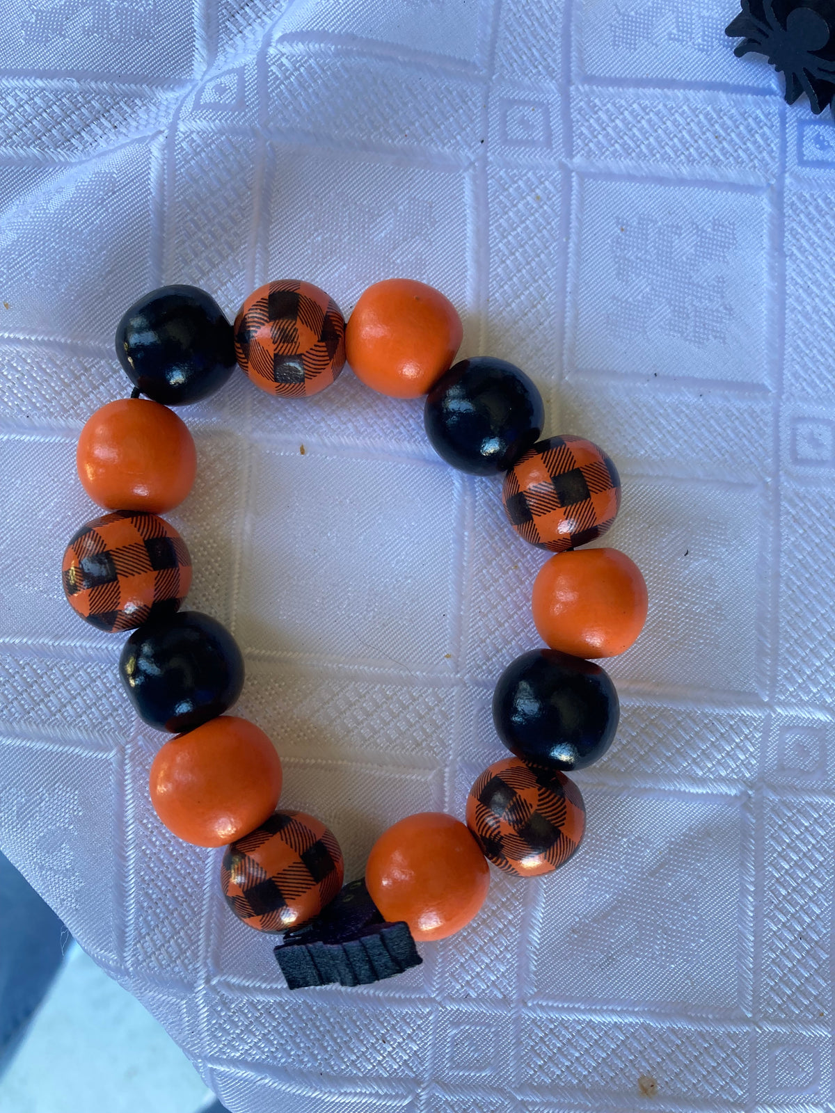 Halloween themed Wooden stretch bracelets
