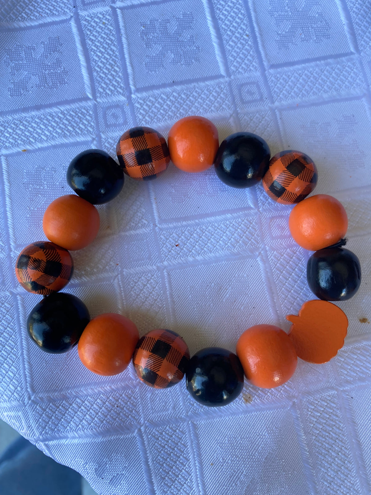 Halloween themed Wooden stretch bracelets