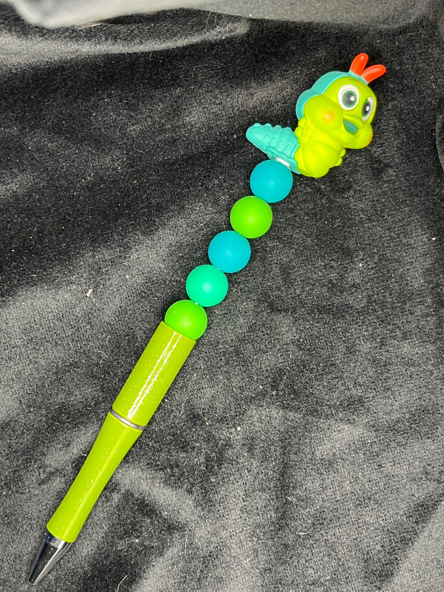 Silicone Beaded Pen with Doorable topper