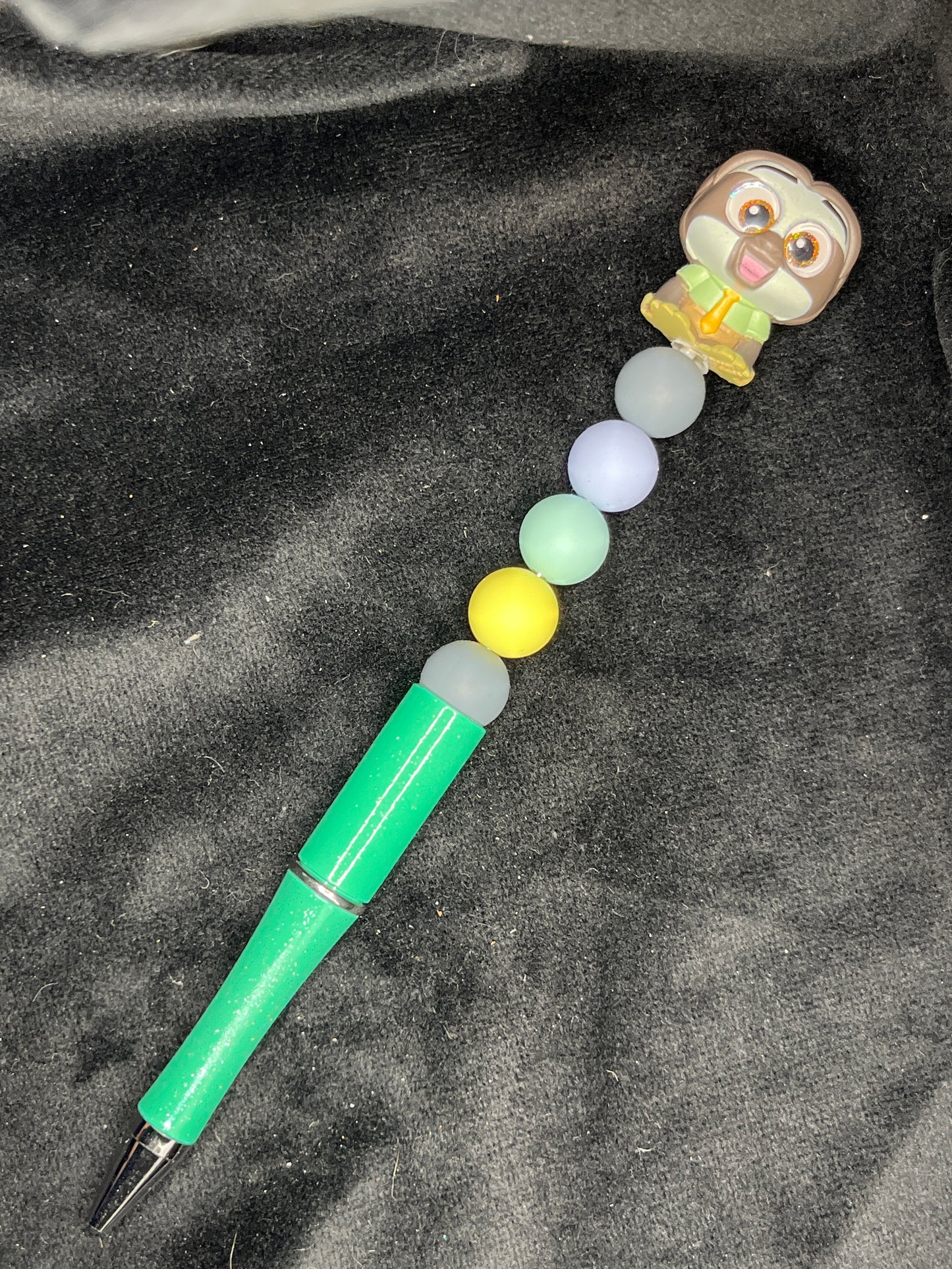 Silicone Beaded Pen with Doorable topper