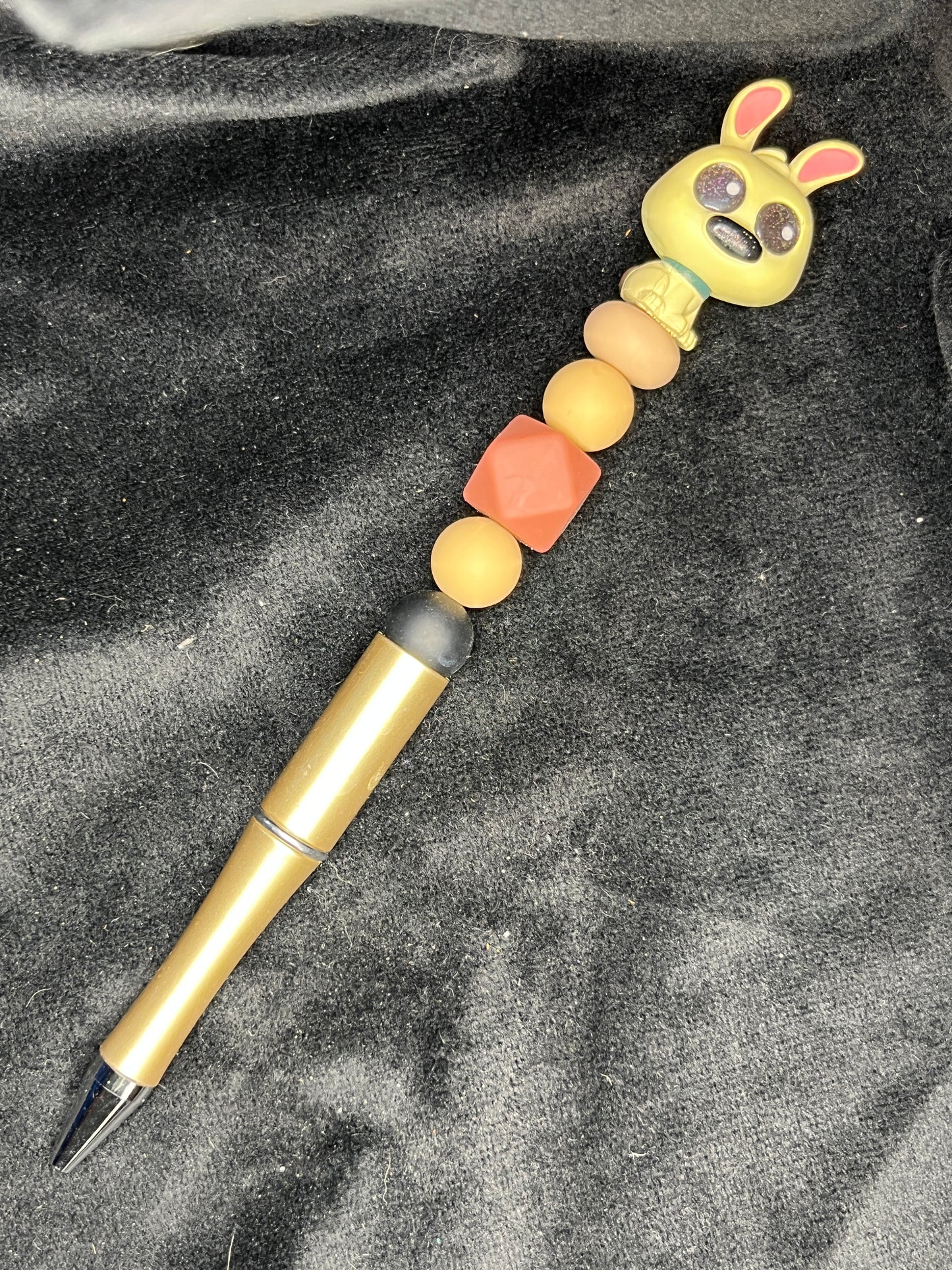 Silicone Beaded Pen with Doorable topper