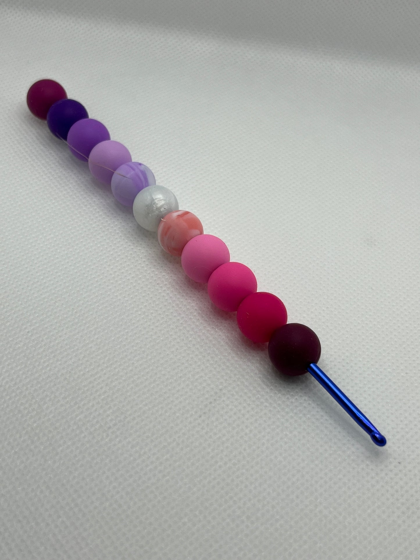 Crochet Hook with Silicone Beaded Handle