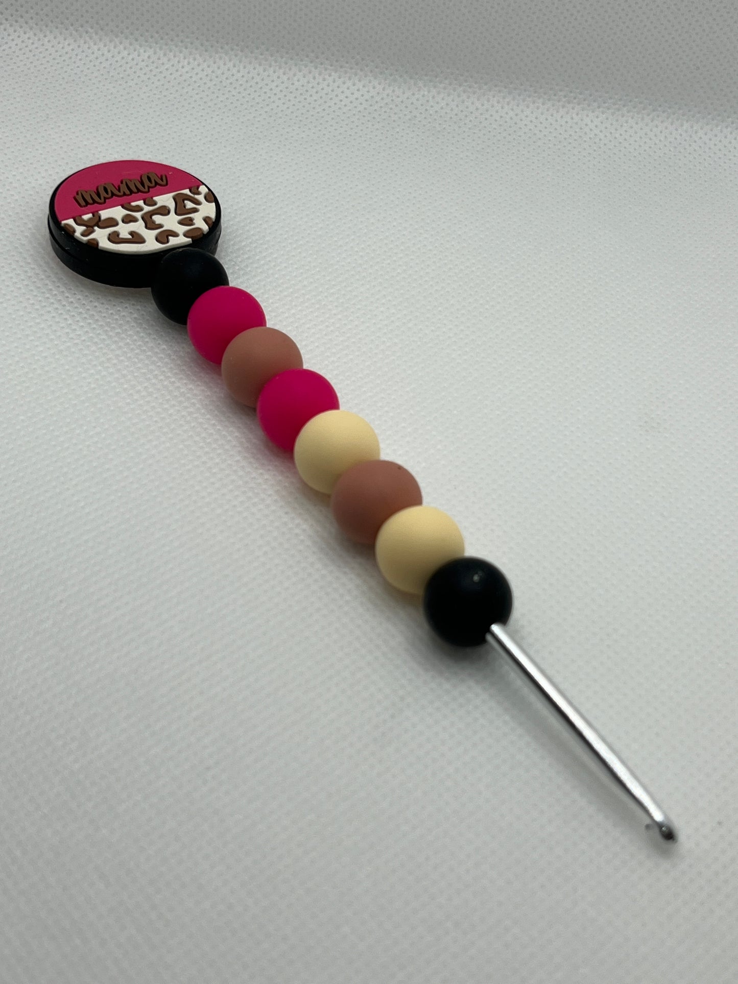 Crochet Hook with Silicone Beaded Handle