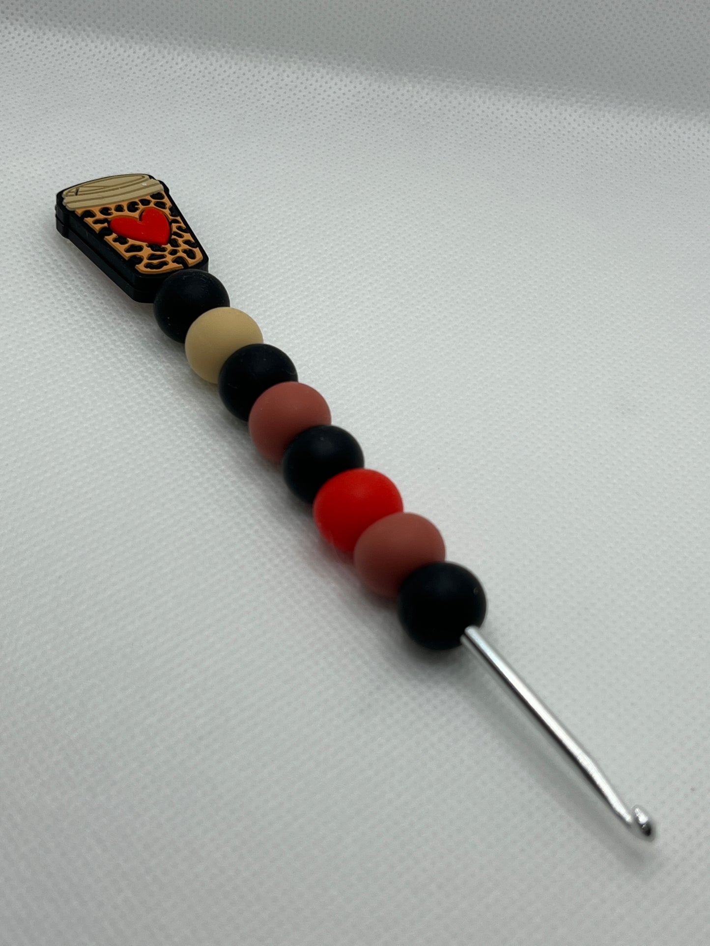 Crochet Hook with Silicone Beaded Handle