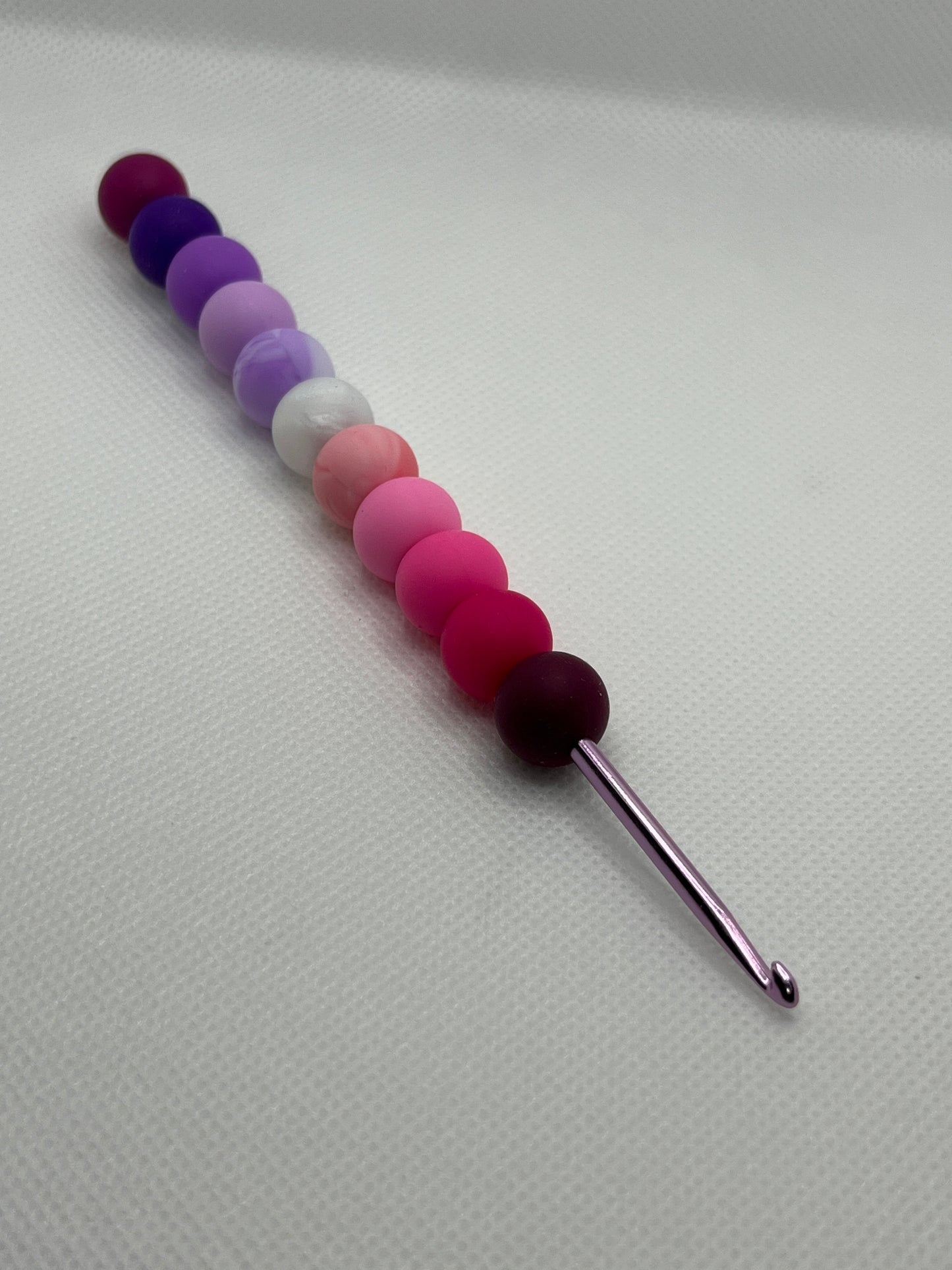 Crochet Hook with Silicone Beaded Handle