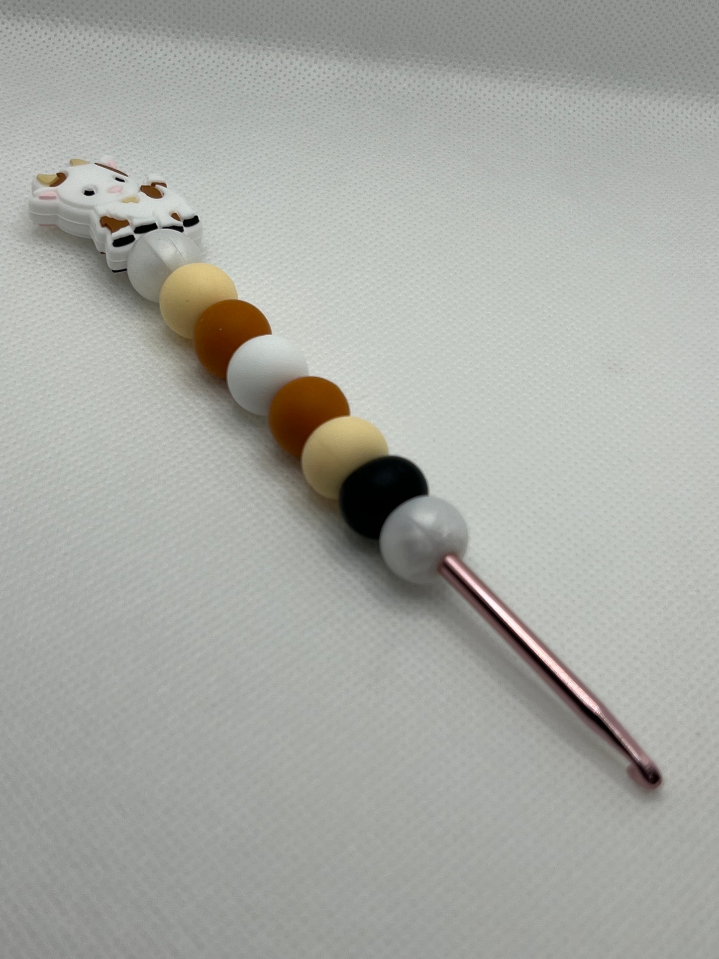 Crochet Hook with Silicone Beaded Handle