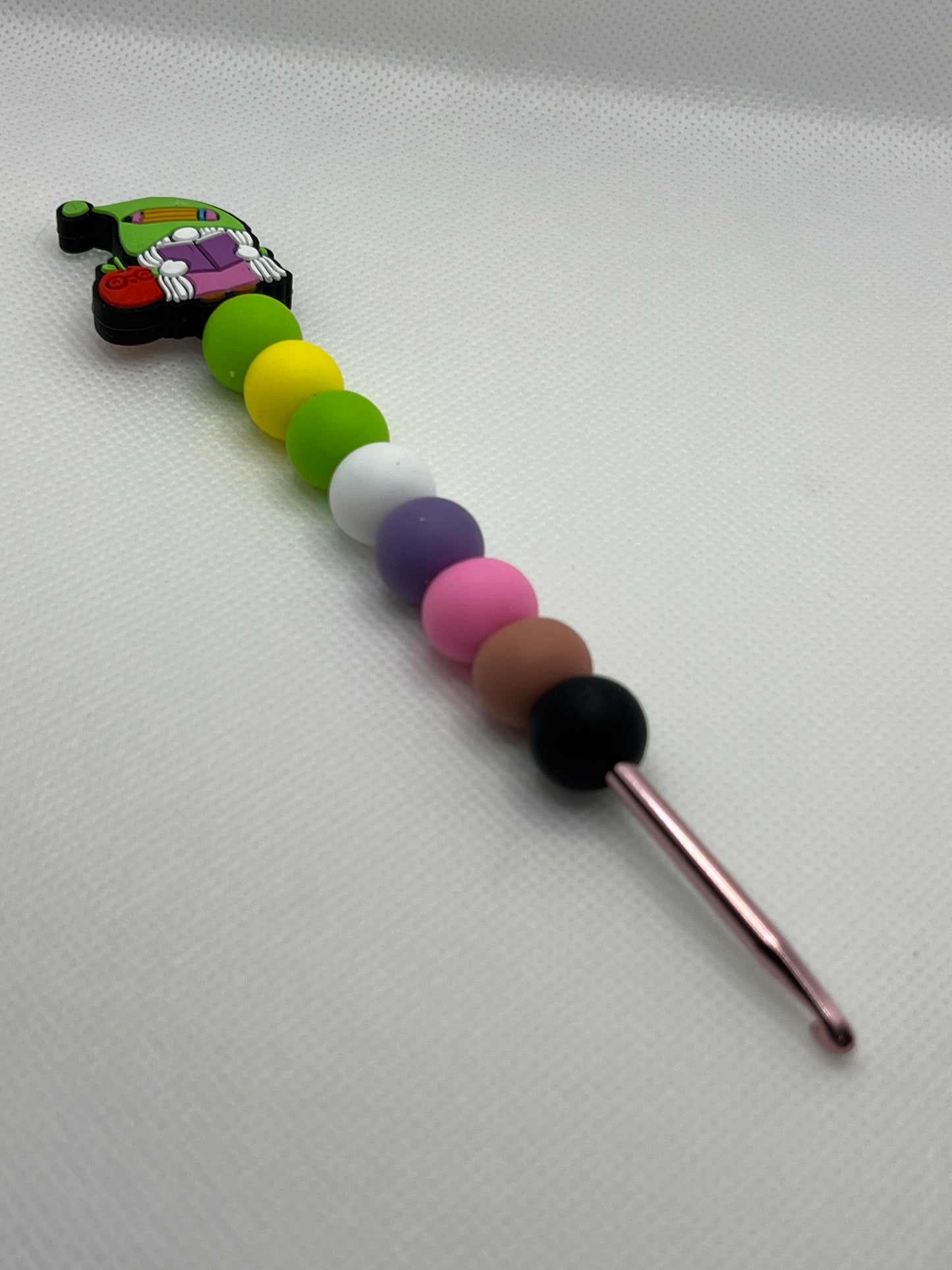 Crochet Hook with Silicone Beaded Handle