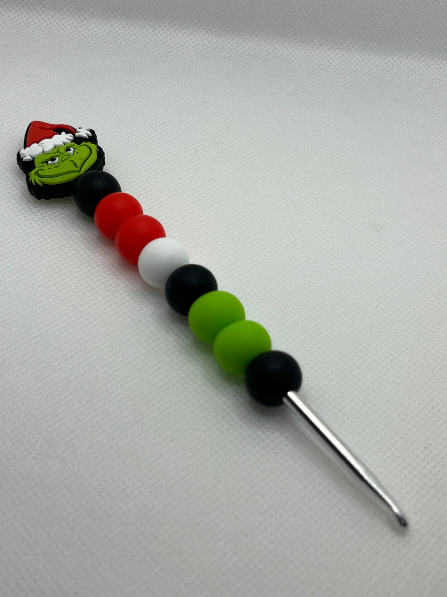 Crochet Hook with Silicone Beaded Handle