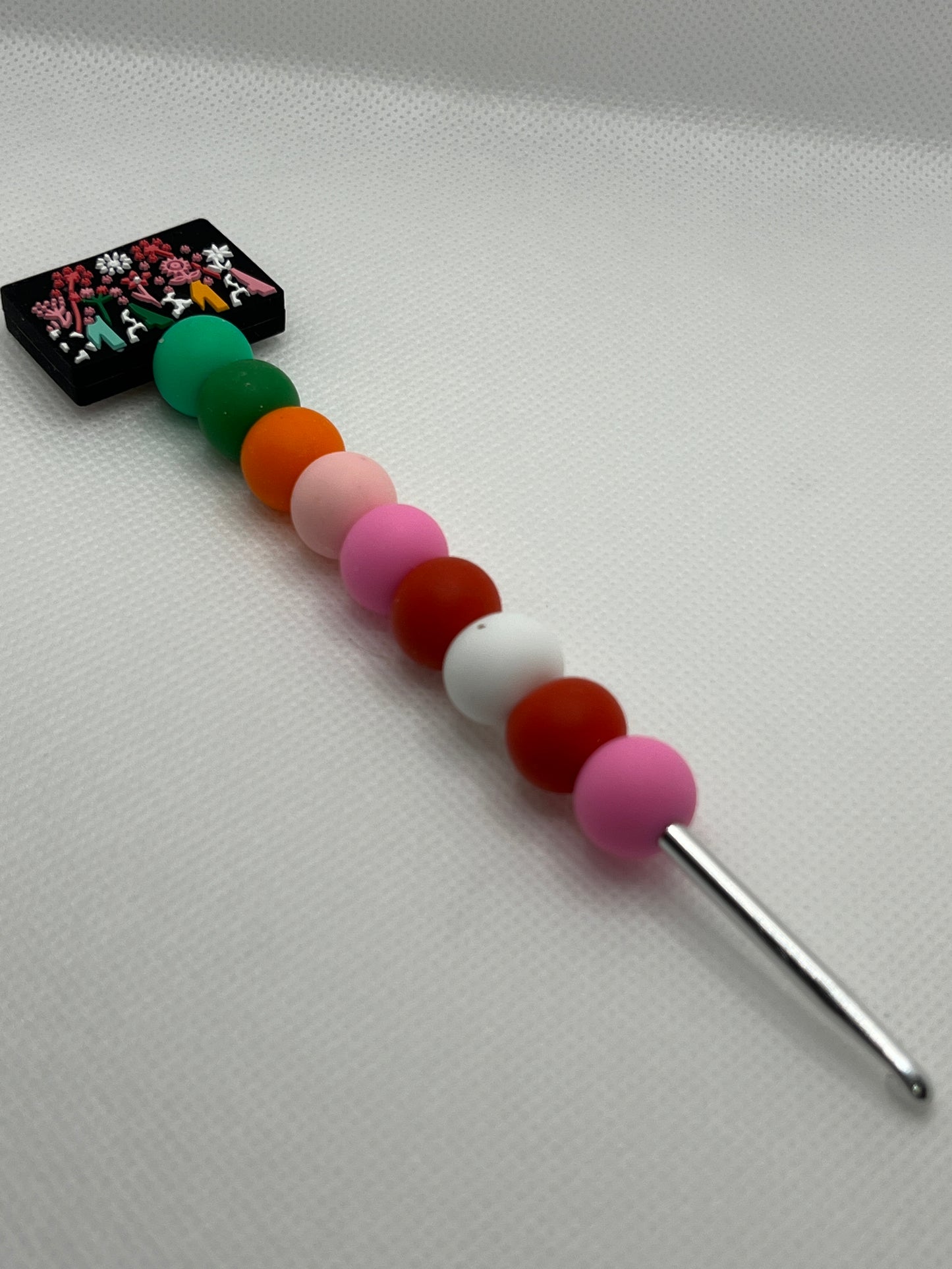 Crochet Hook with Silicone Beaded Handle