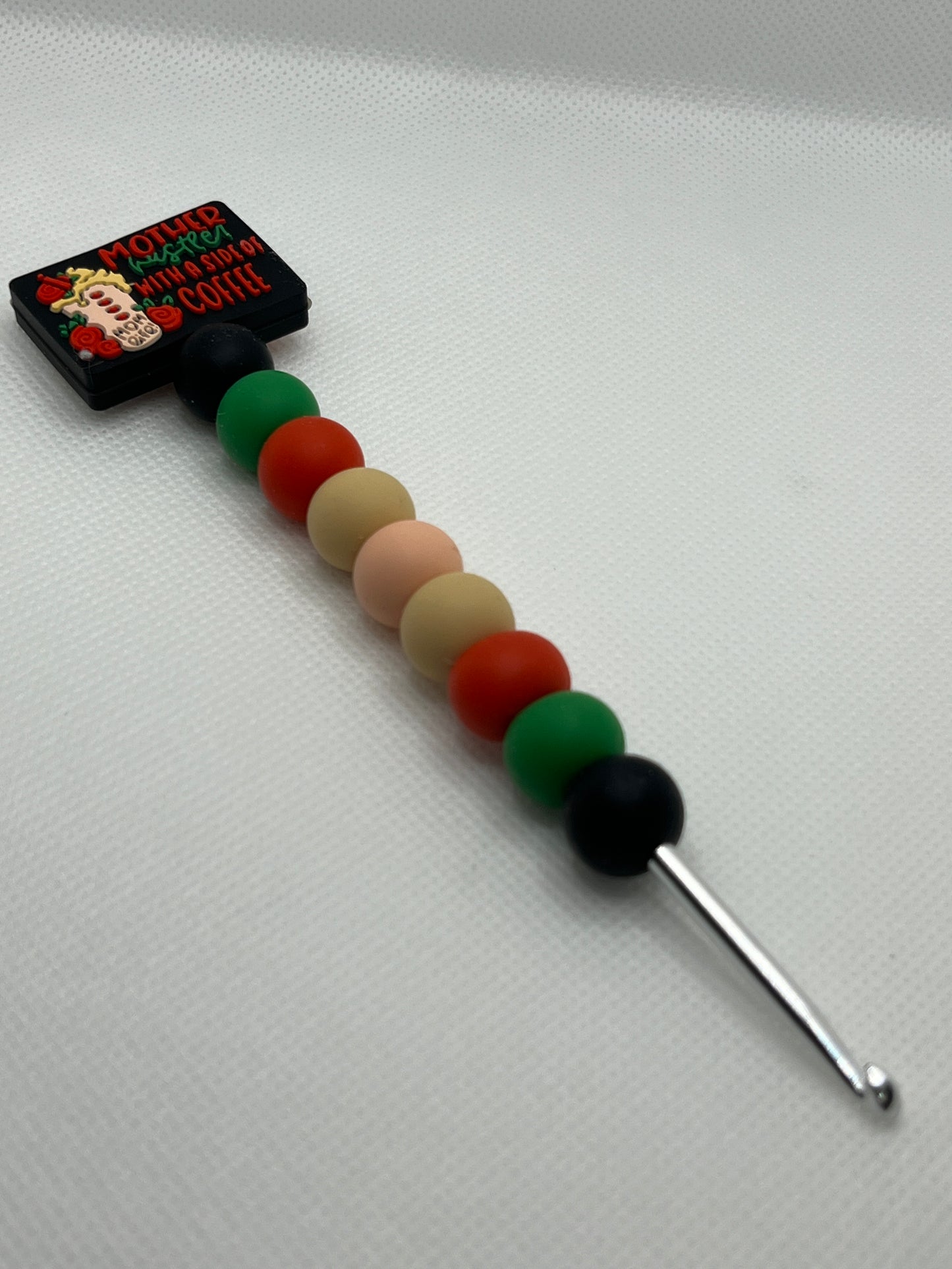 Crochet Hook with Silicone Beaded Handle