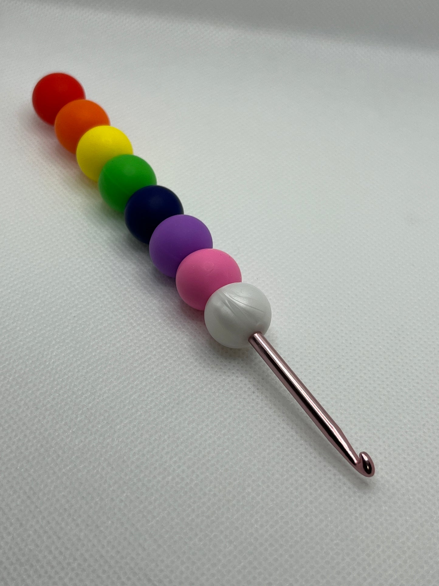 Crochet Hook with Silicone Beaded Handle