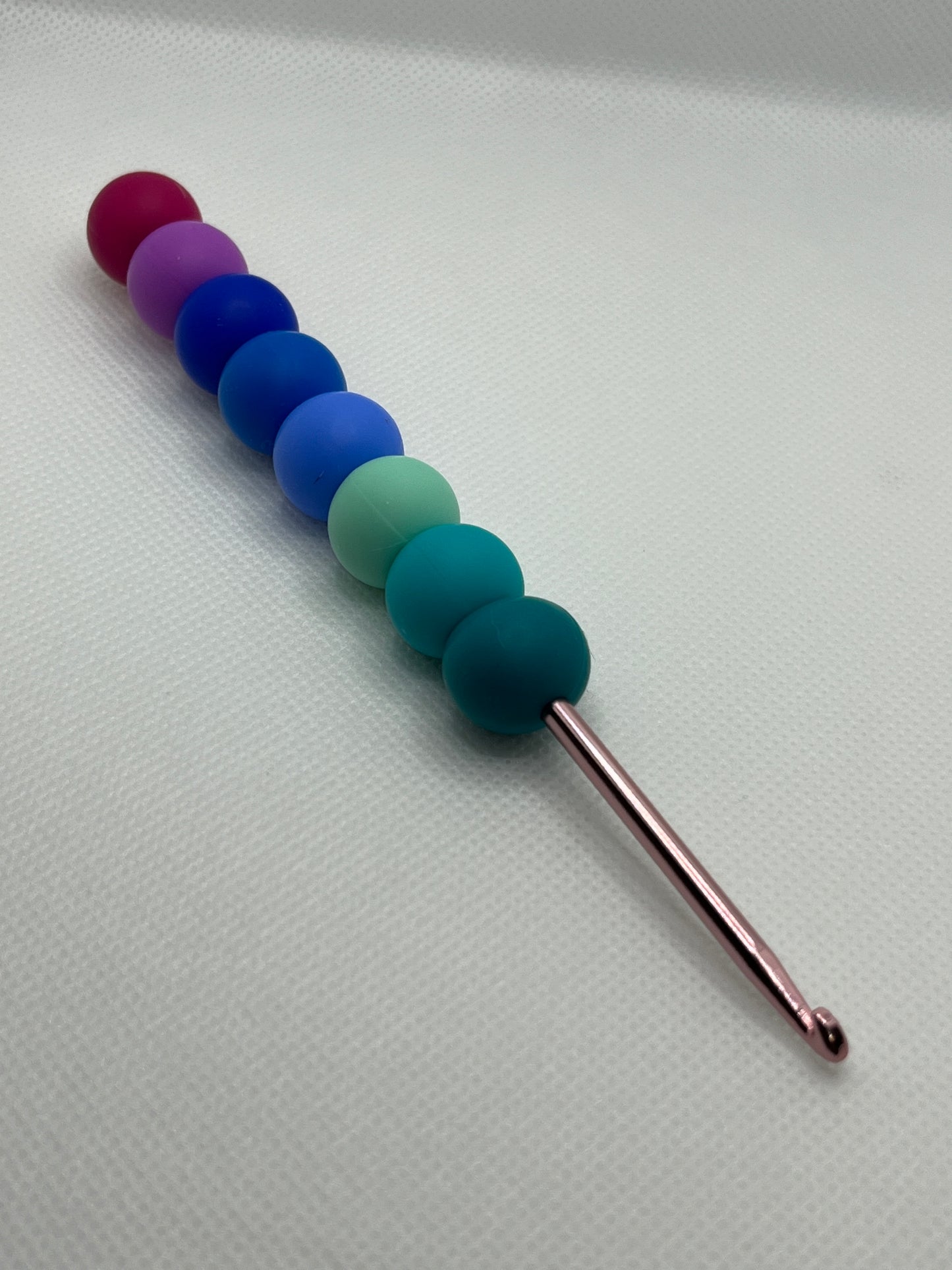 Crochet Hook with Silicone Beaded Handle