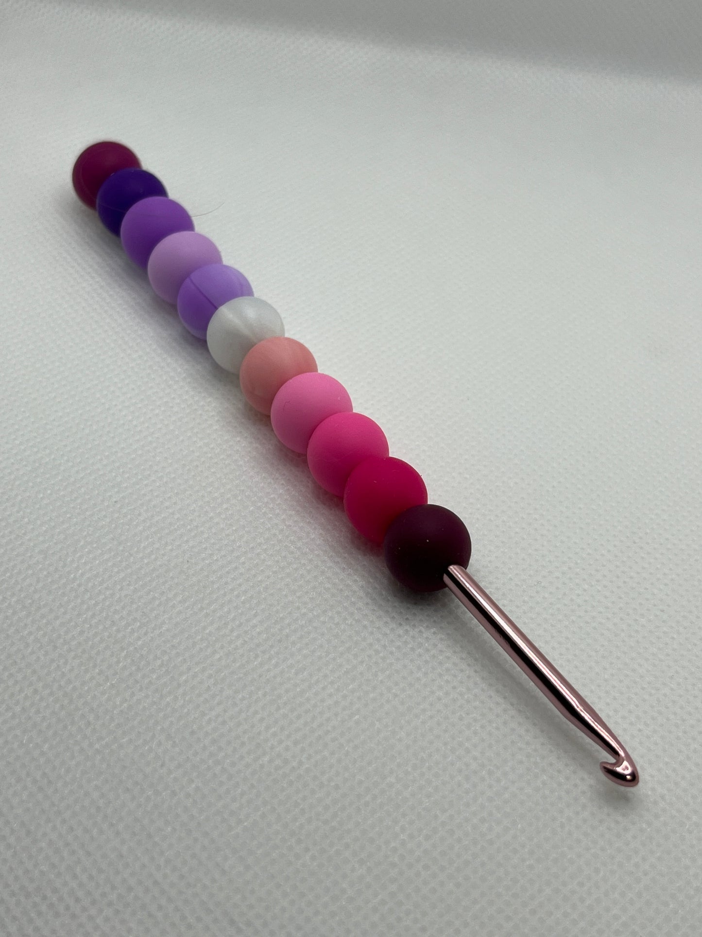 Crochet Hook with Silicone Beaded Handle