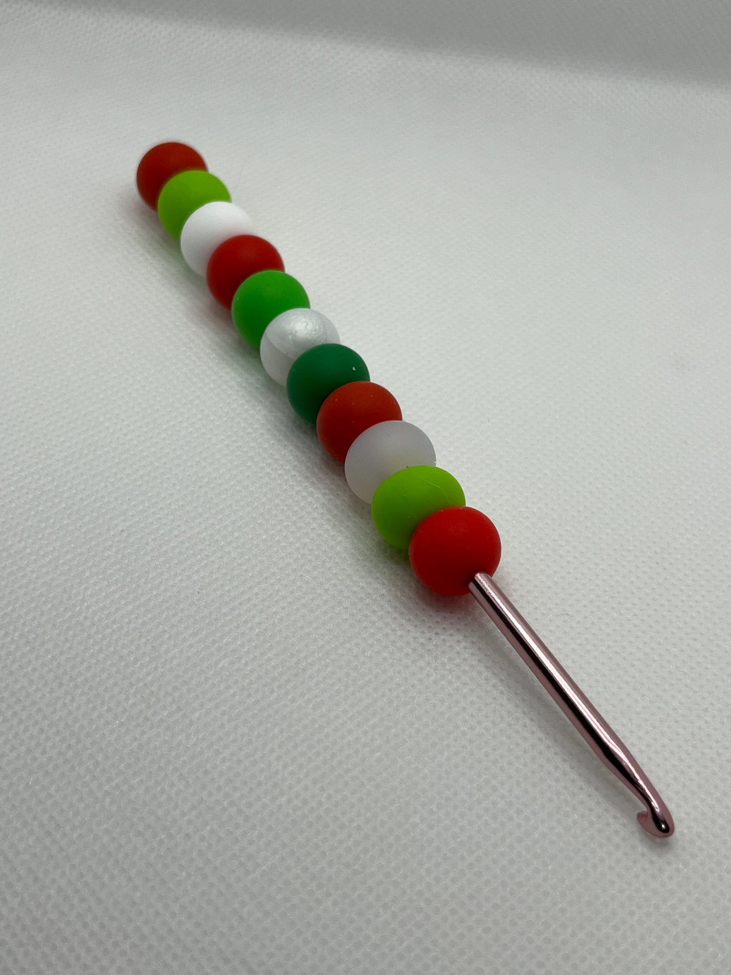 Crochet Hook with Silicone Beaded Handle