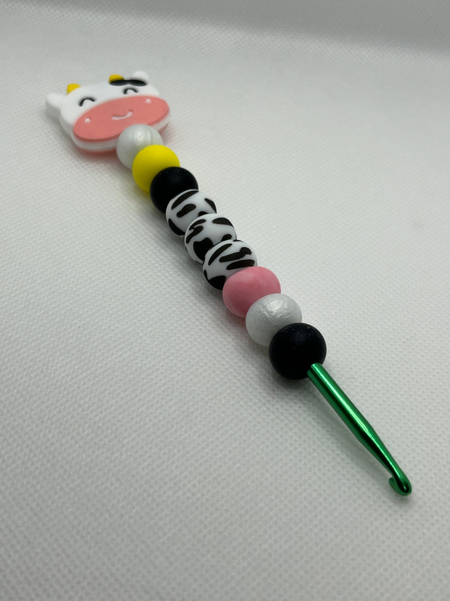 Crochet Hook with Silicone Beaded Handle