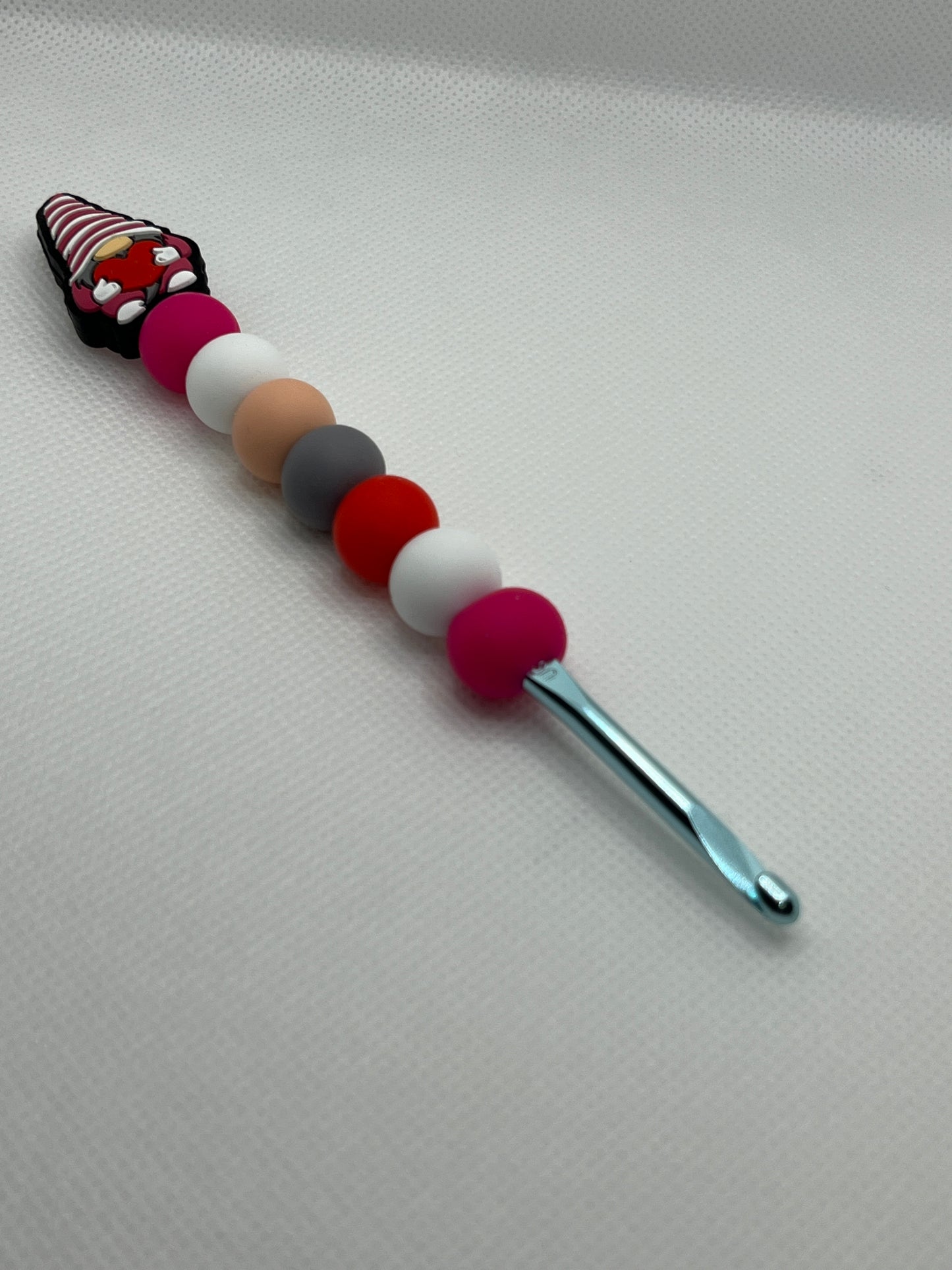 Crochet Hook with Silicone Beaded Handle