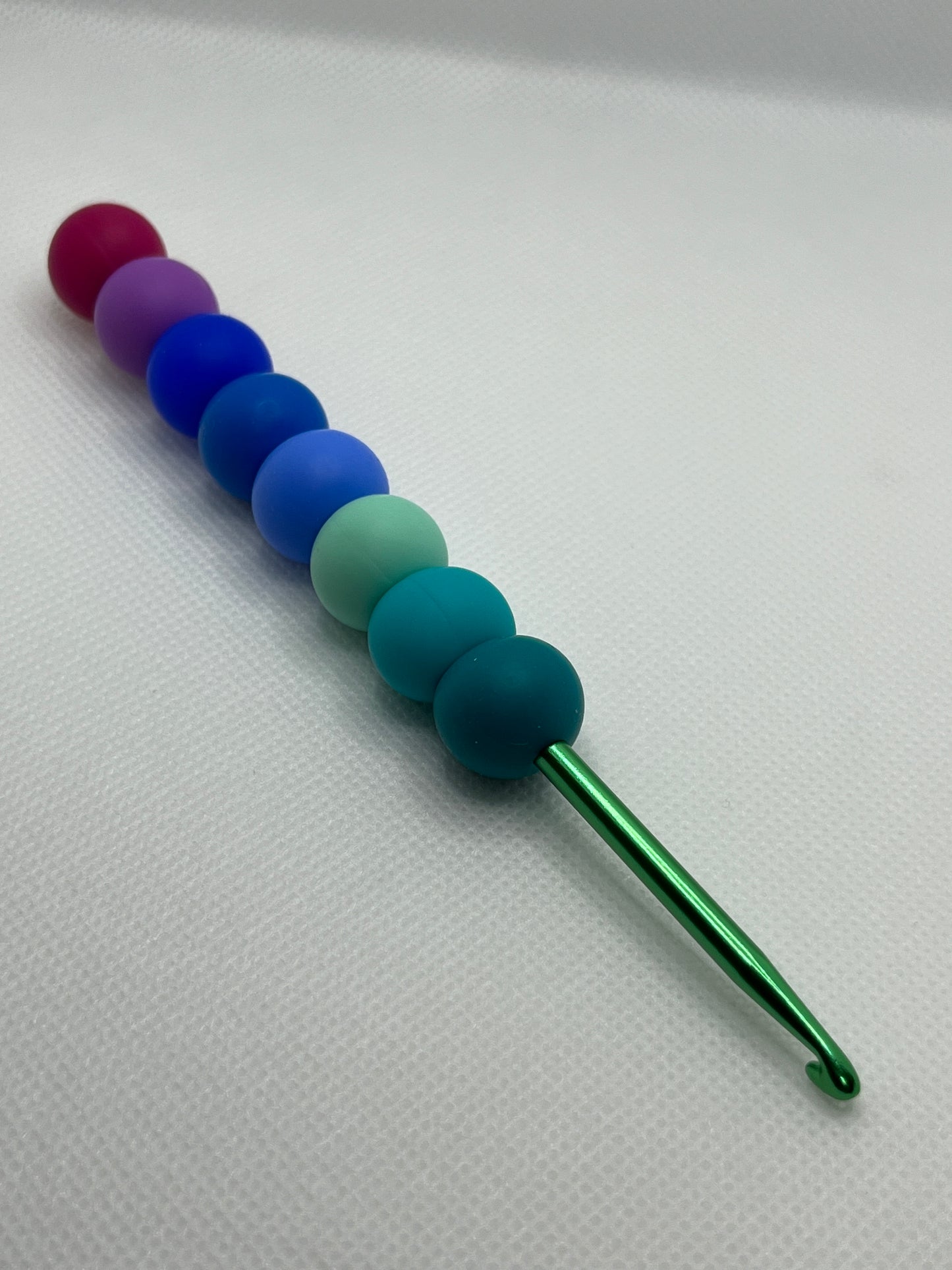 Crochet Hook with Silicone Beaded Handle