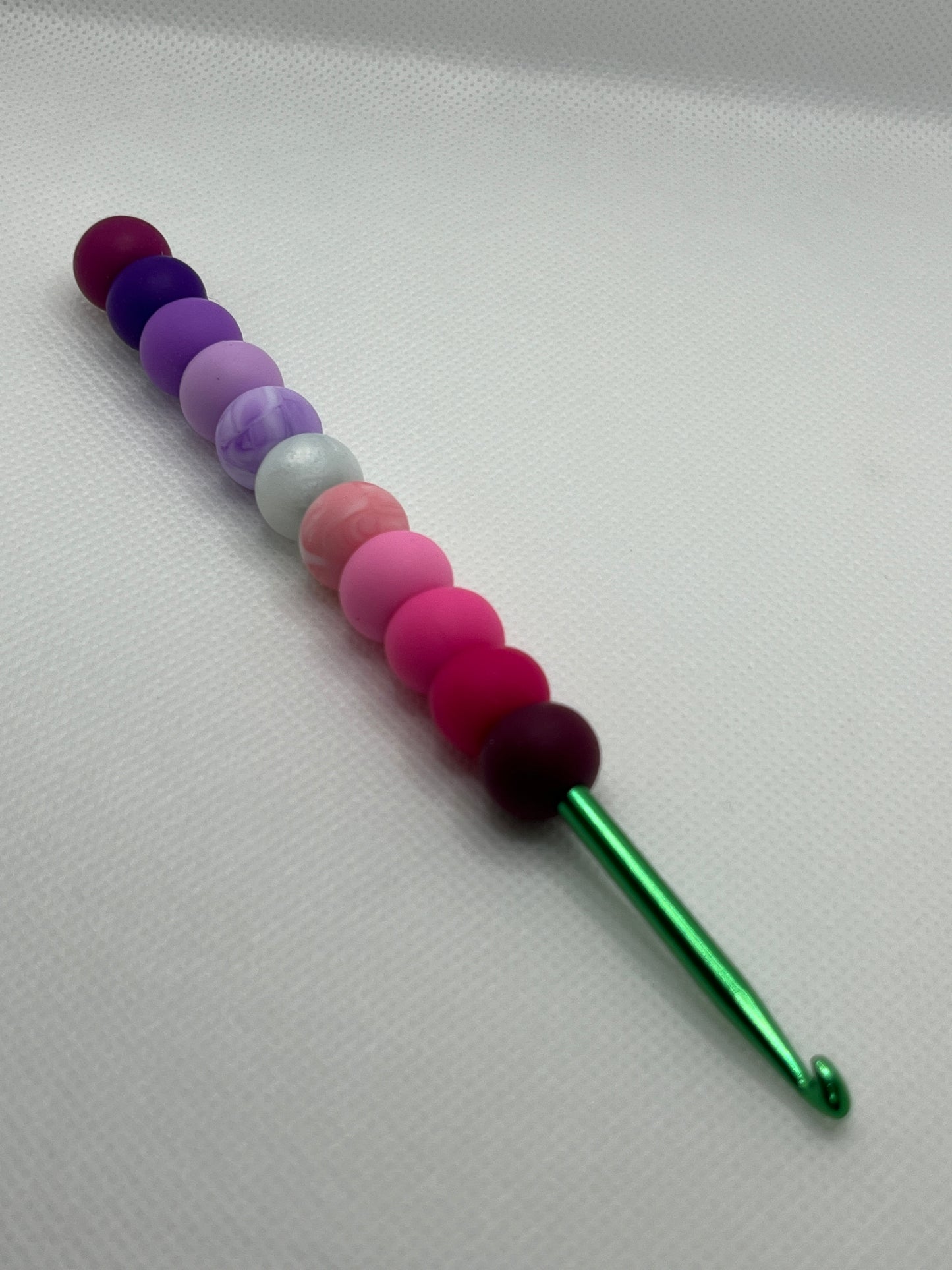 Crochet Hook with Silicone Beaded Handle