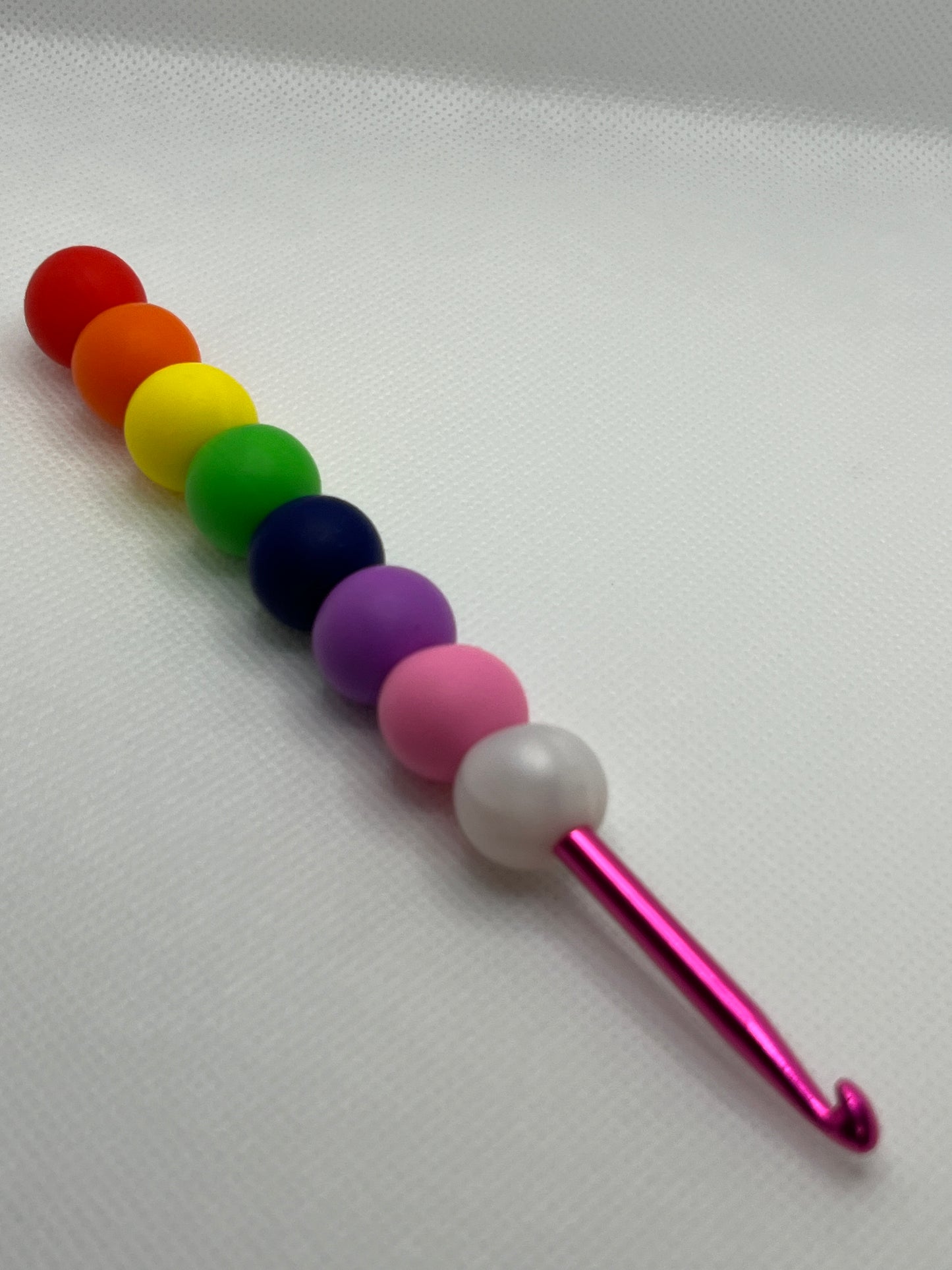 Crochet Hook with Silicone Beaded Handle