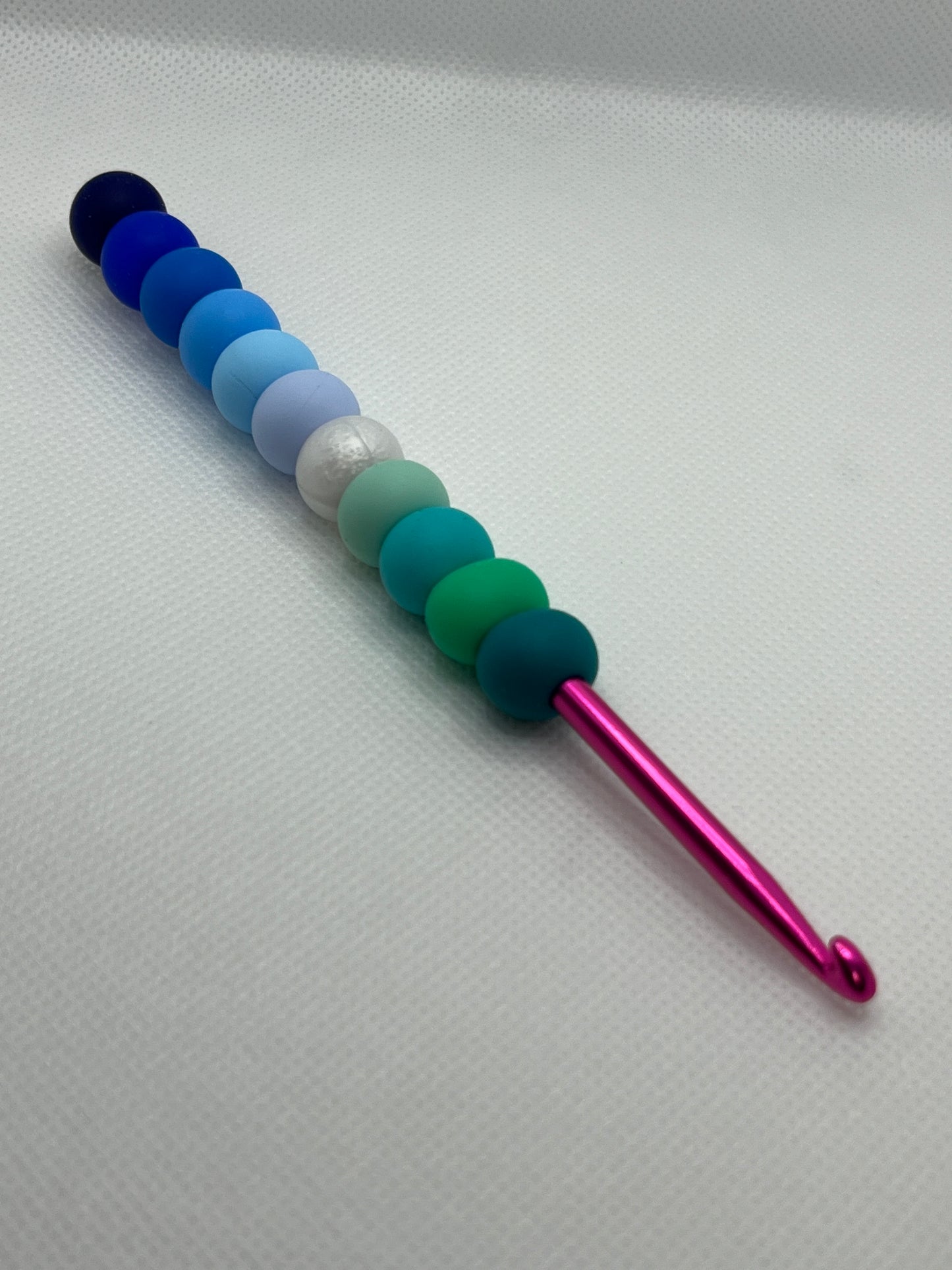 Crochet Hook with Silicone Beaded Handle