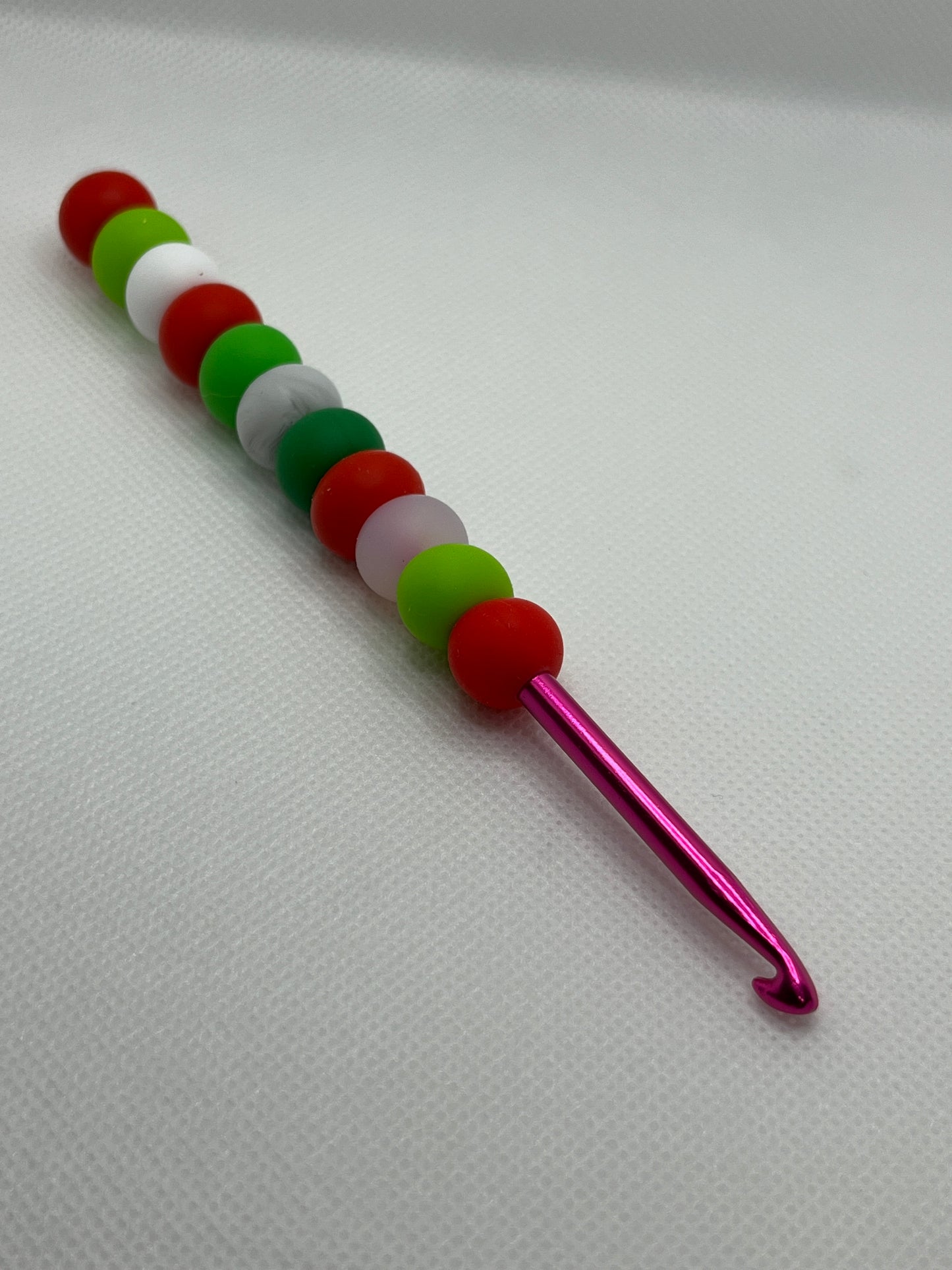 Crochet Hook with Silicone Beaded Handle