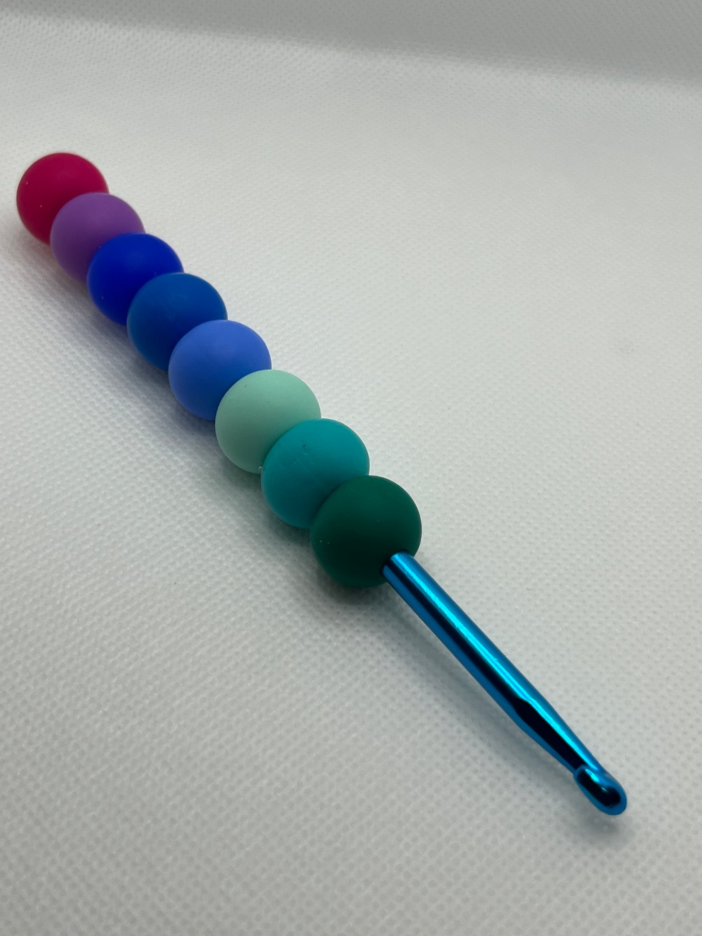 Crochet Hook with Silicone Beaded Handle