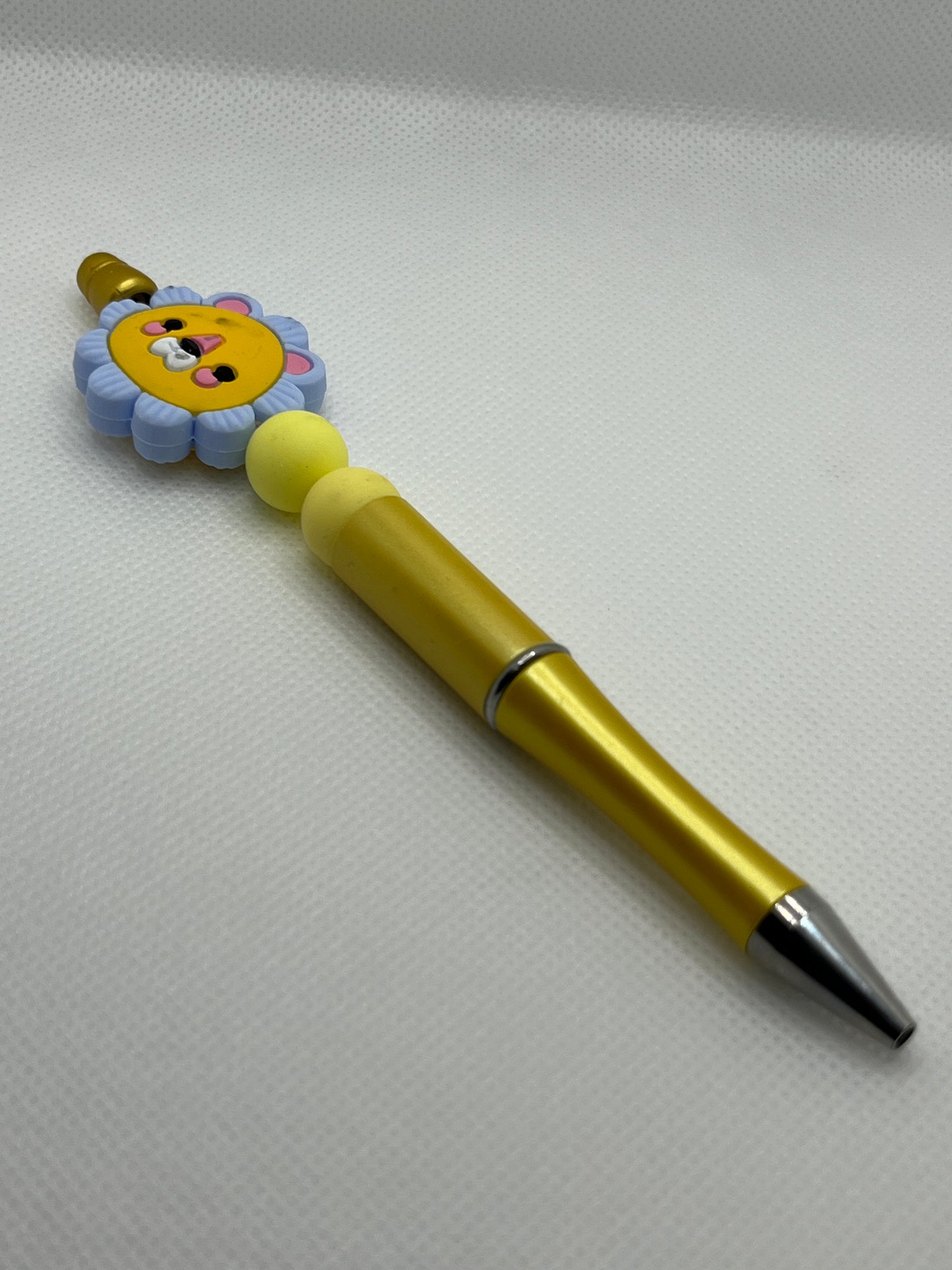 Silicone Beaded Pen with a focal bead topper