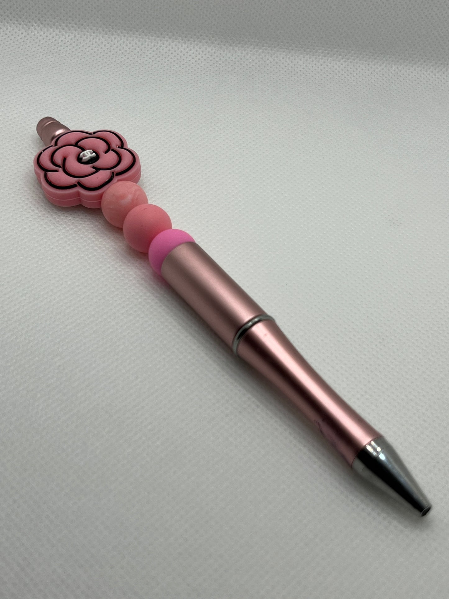 Silicone Beaded Pen with a focal bead topper