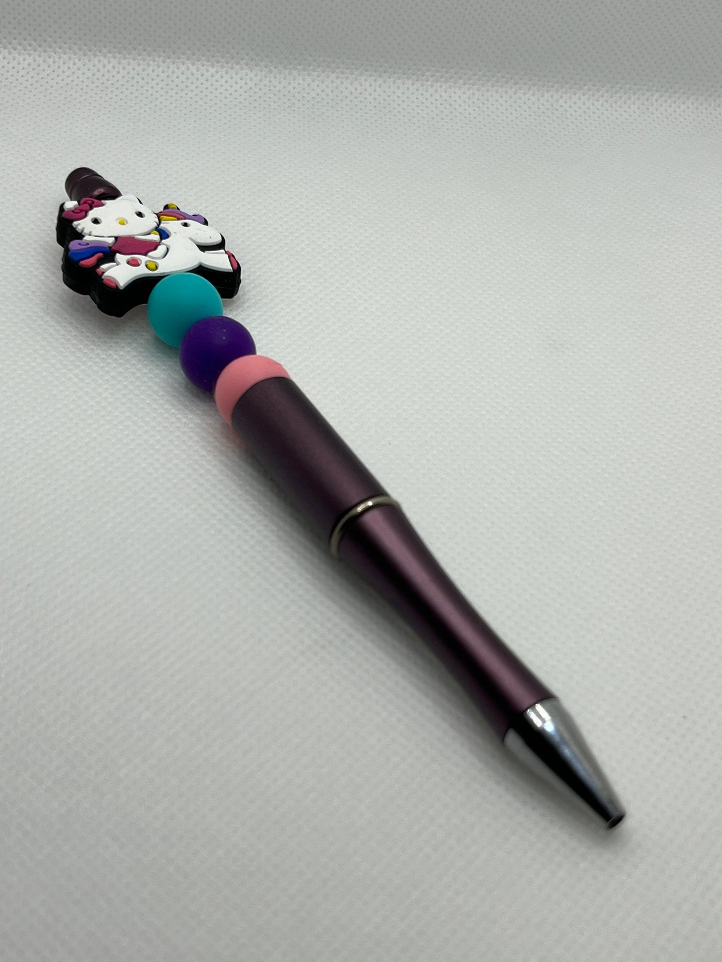 Silicone Beaded Pen with a focal bead topper