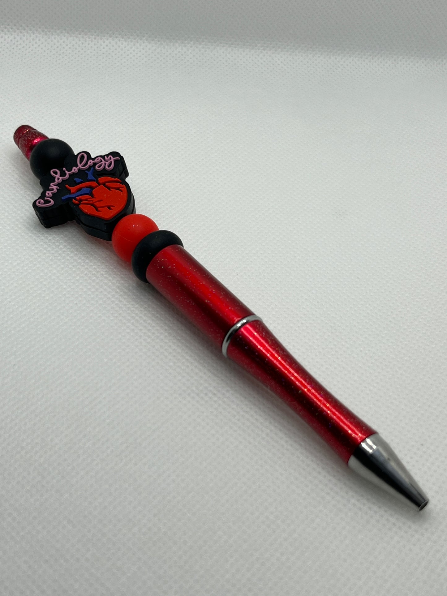 Silicone Beaded Pen with a focal bead topper