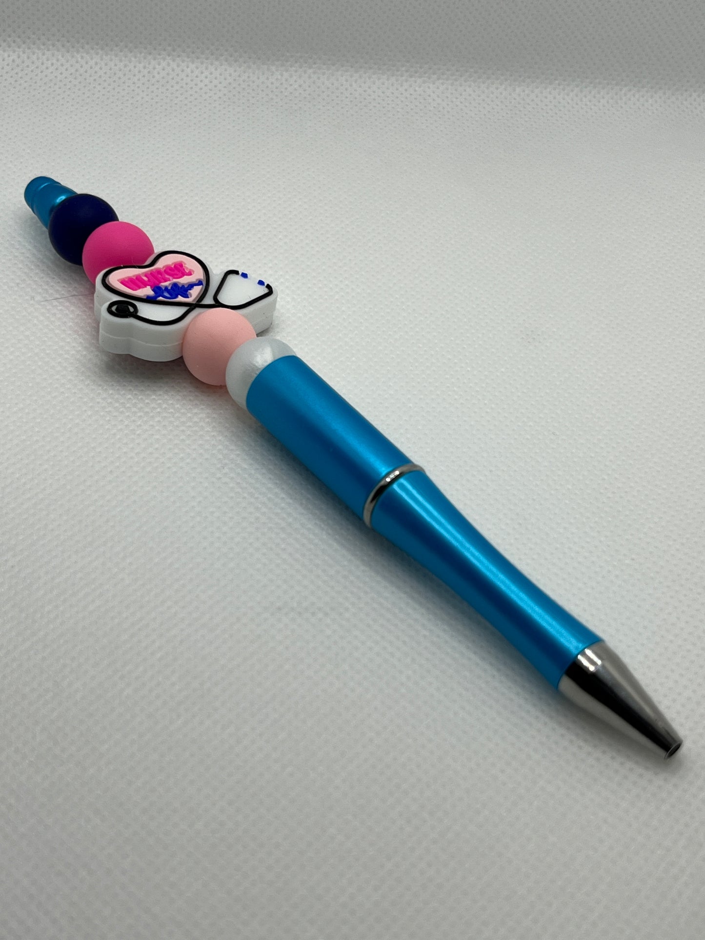 Silicone Beaded Pen with a focal bead topper