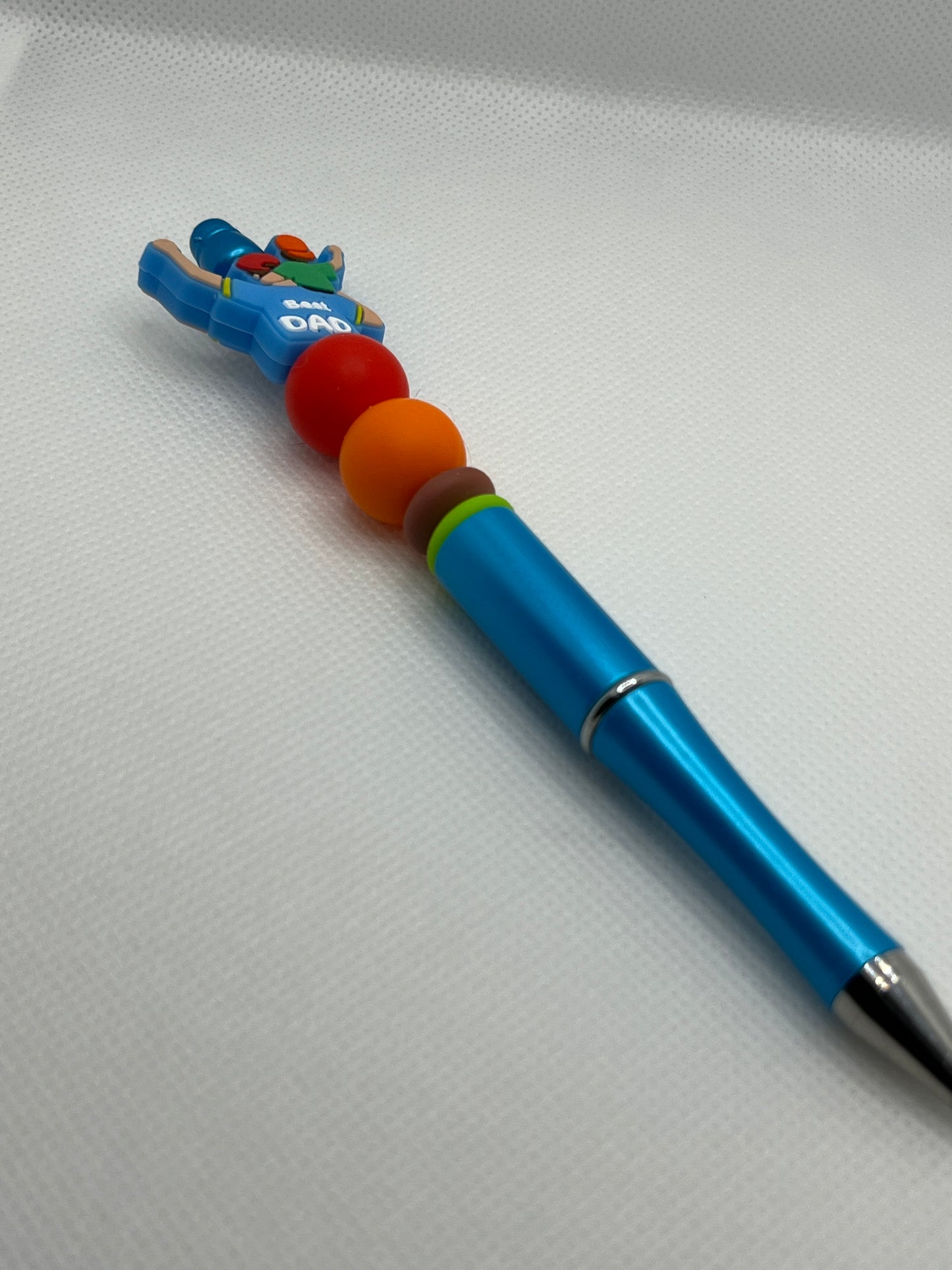 Silicone Beaded Pen with a focal bead topper