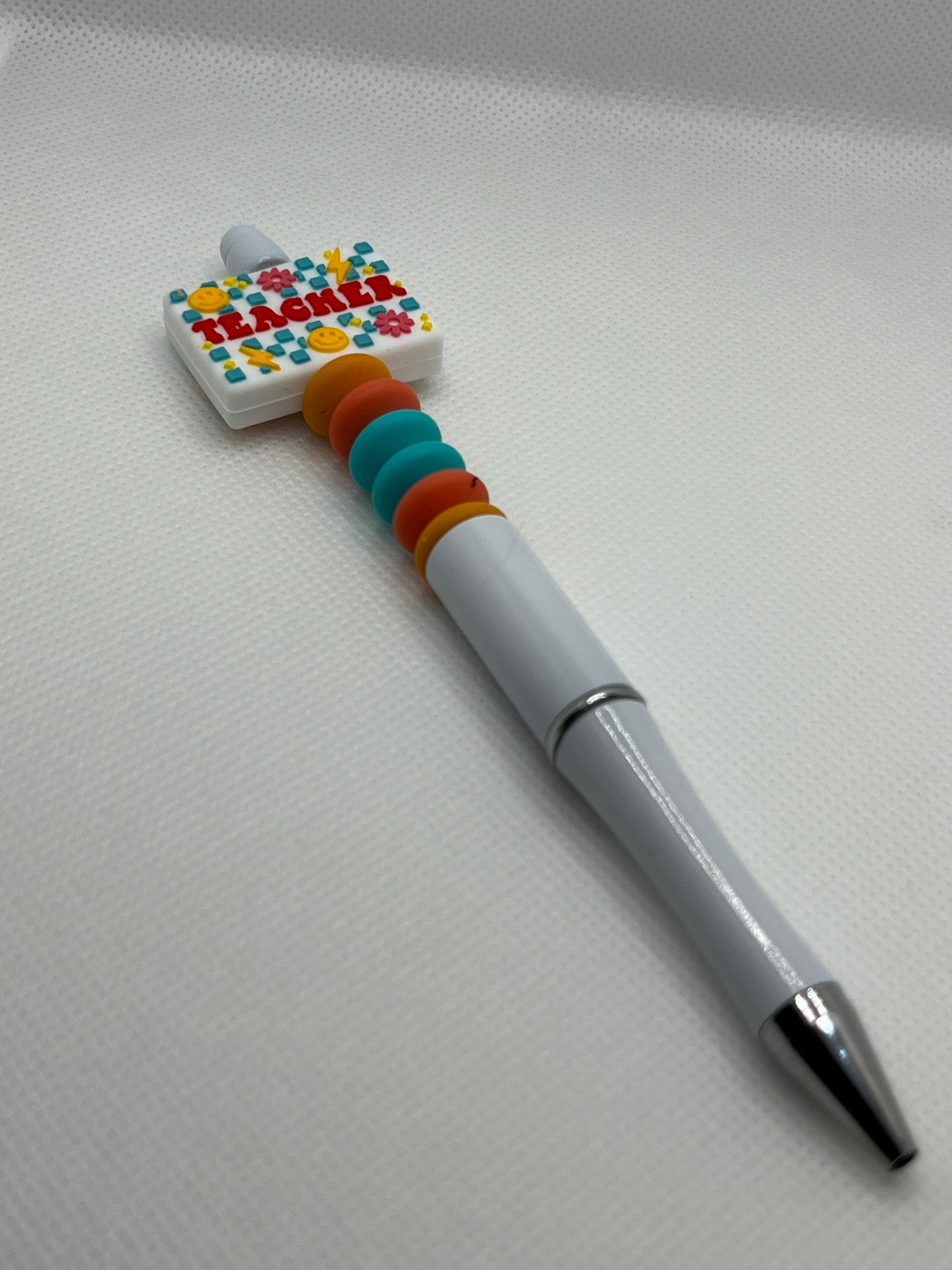 Silicone Beaded Pen with a focal bead topper