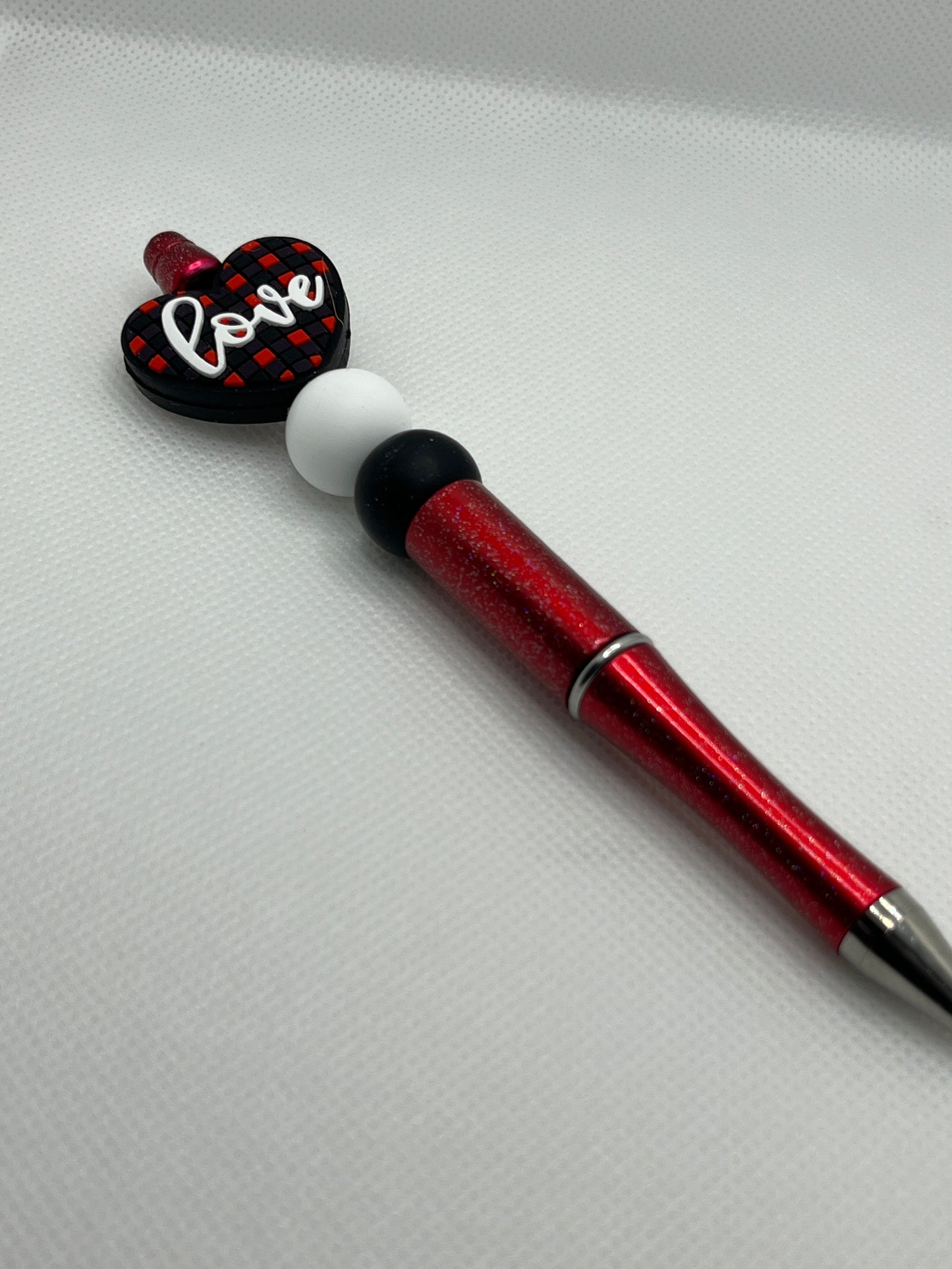 Silicone Beaded Pen with a focal bead topper