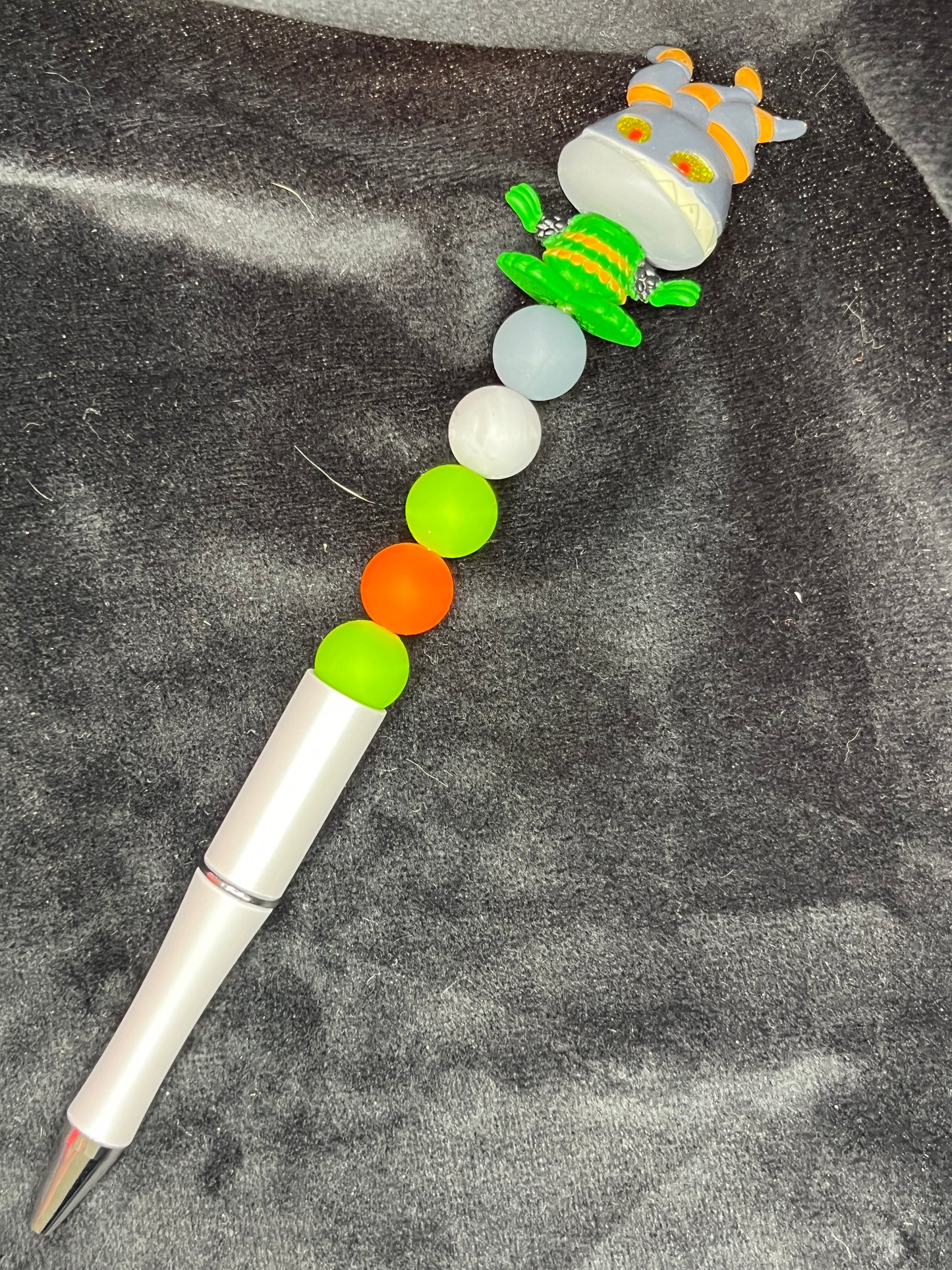 Silicone Beaded Pen with Doorable topper