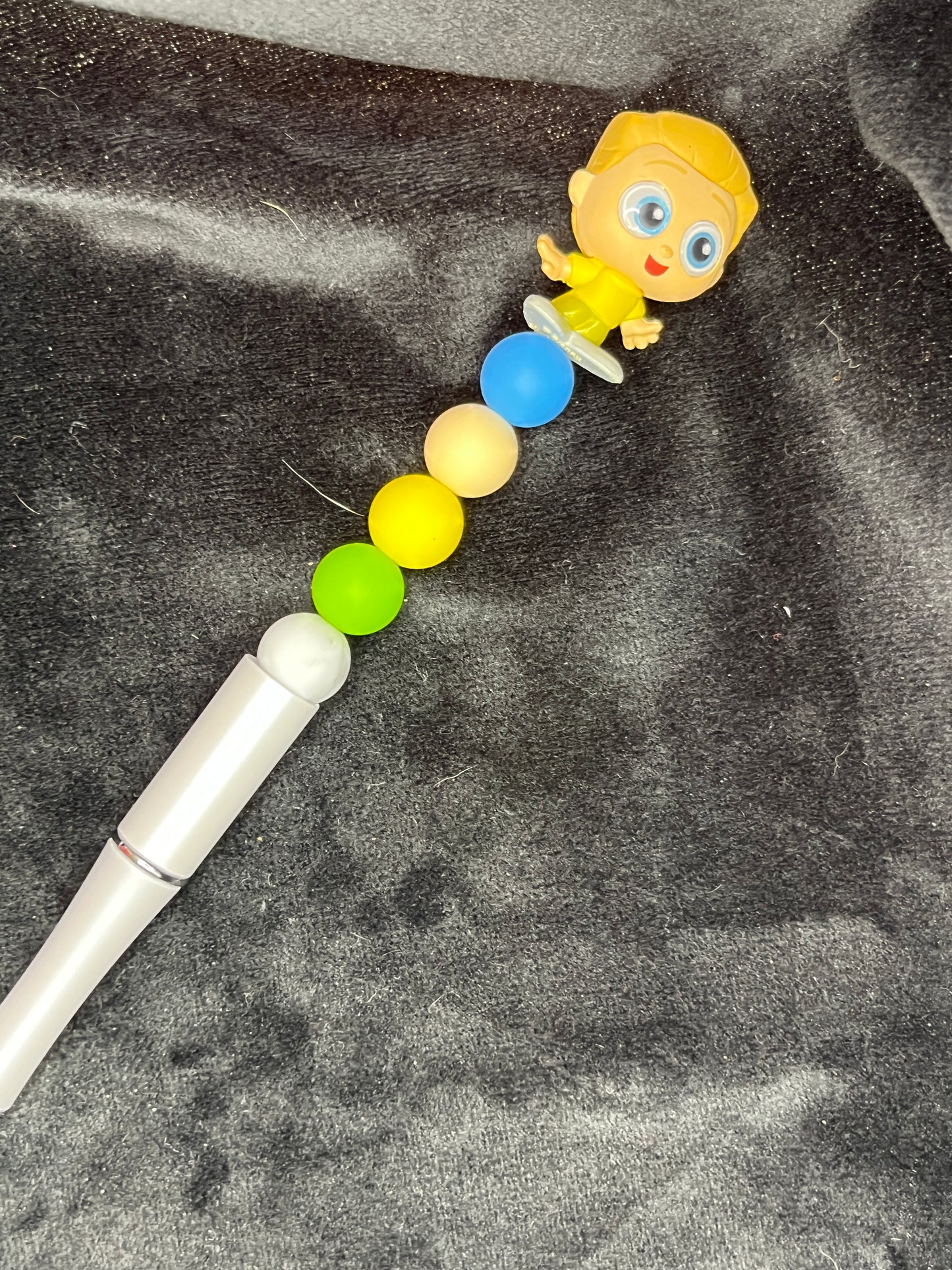 Silicone Beaded Pen with Doorable topper