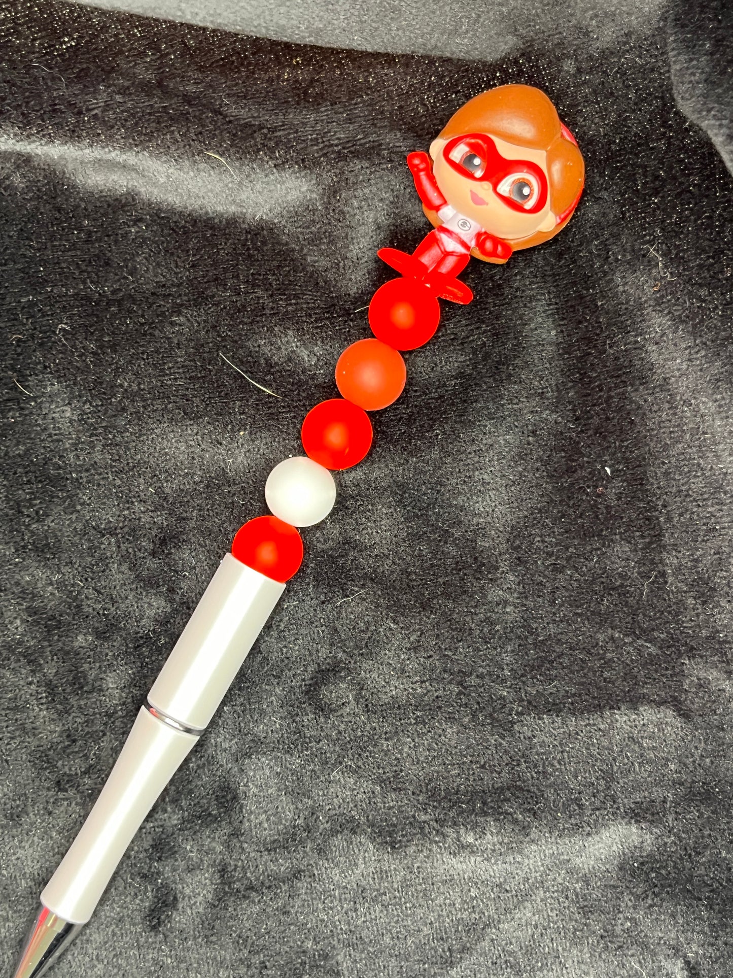 Silicone Beaded Pen with Doorable topper