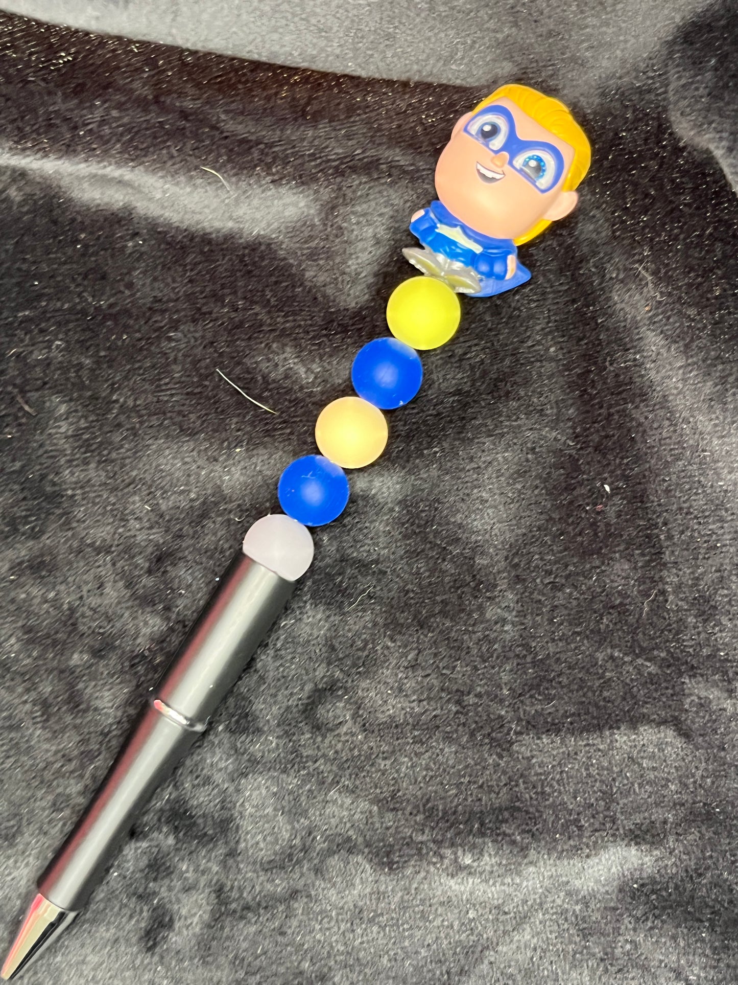 Silicone Beaded Pen with Doorable topper