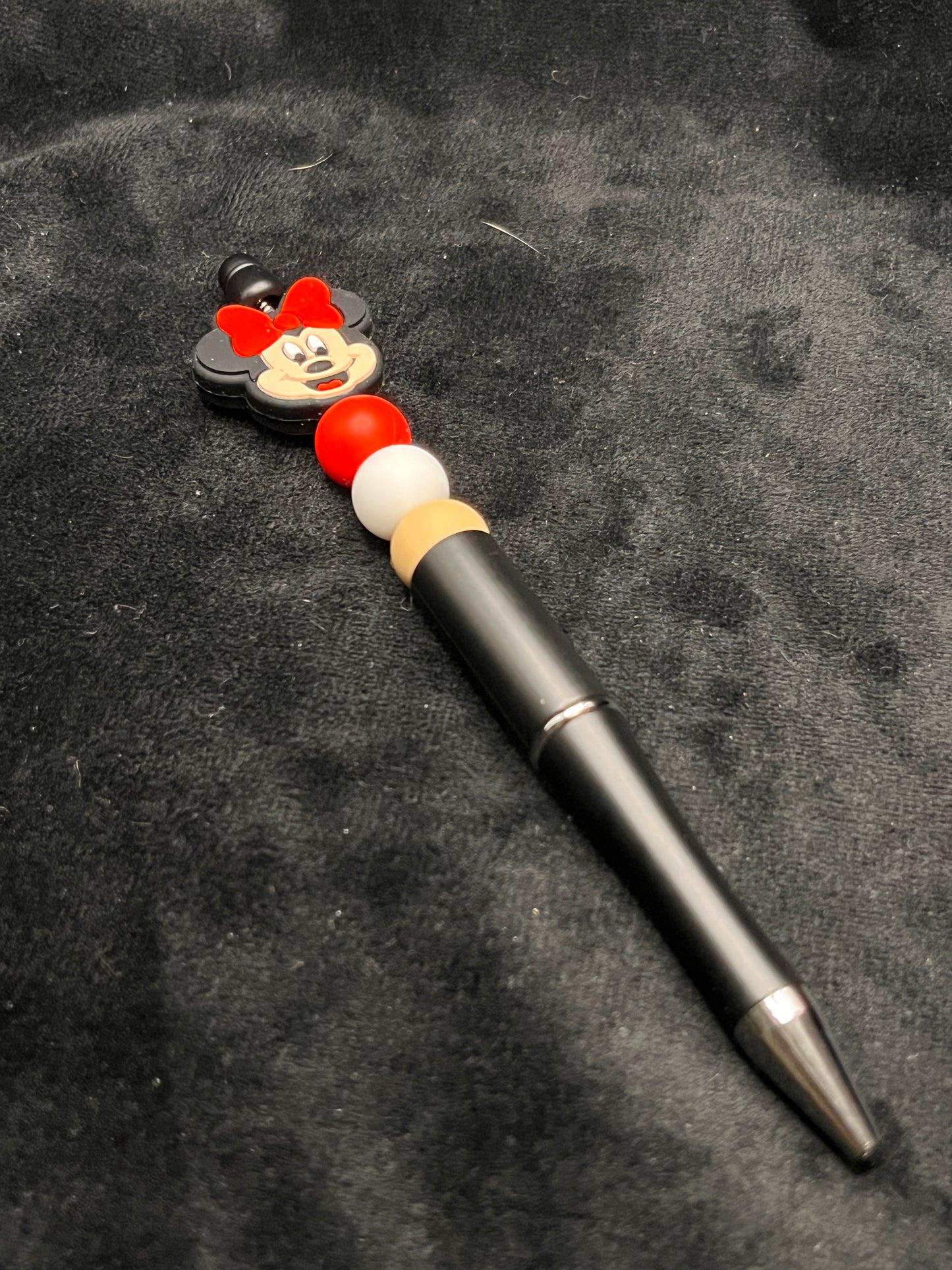 Silicone Beaded Pen with a focal bead topper