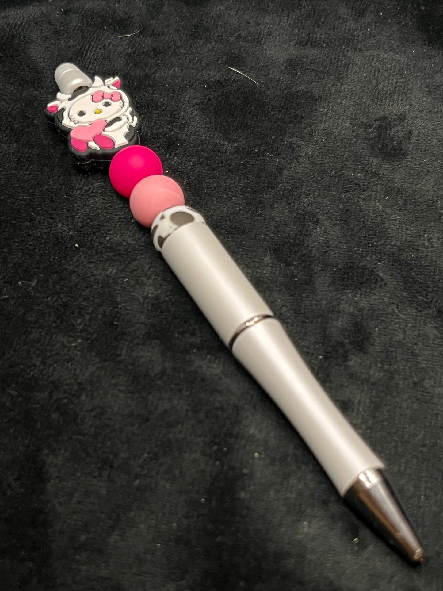 Silicone Beaded Pen with a focal bead topper