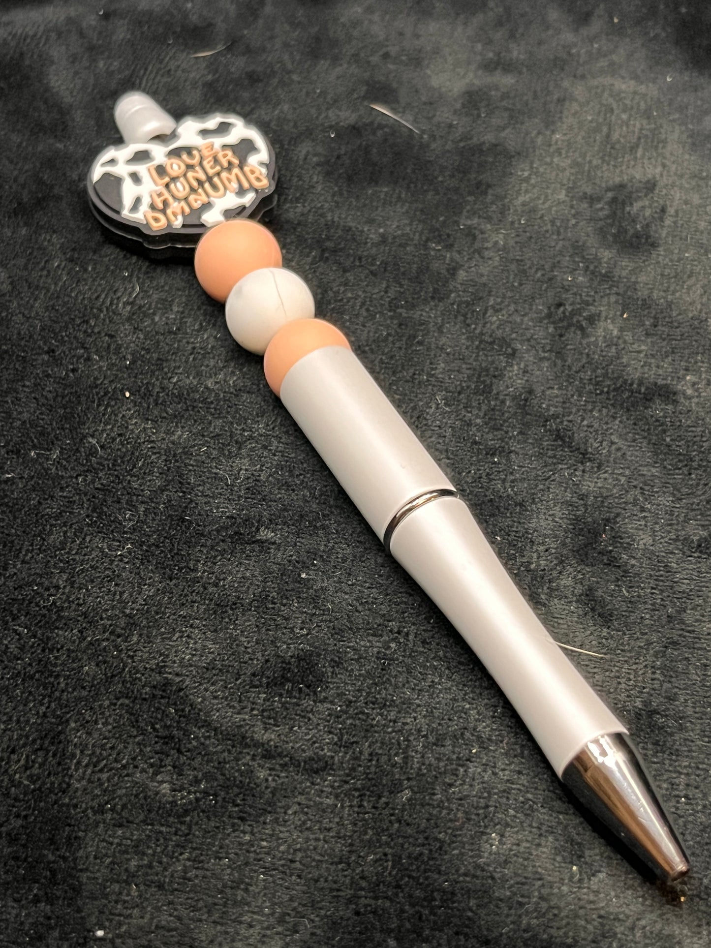 Silicone Beaded Pen with a focal bead topper